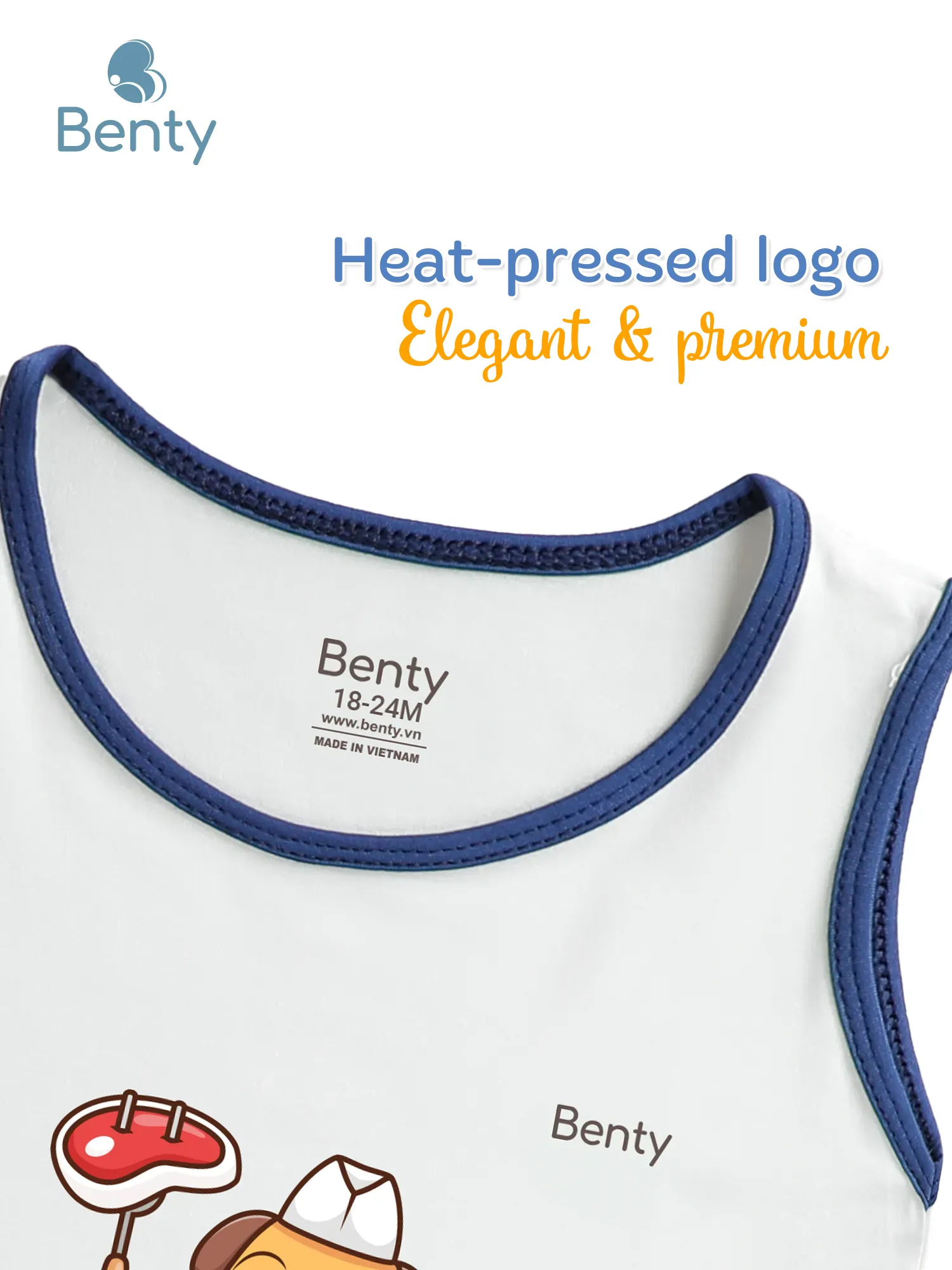 Benty BT098 printed chef dog tank top set with trim