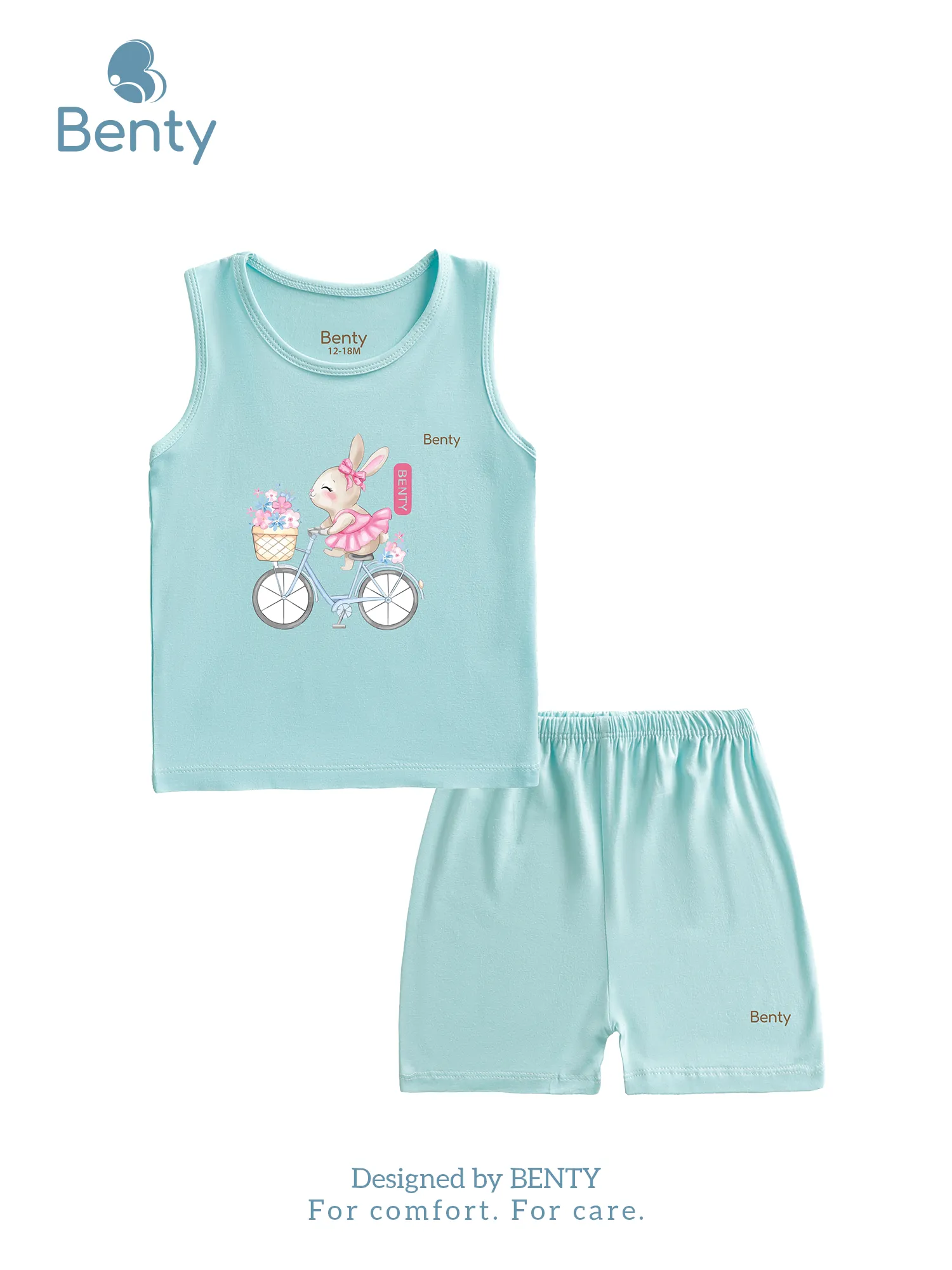 Bộ ba lỗ in hình chú thỏ BENTY BT014, chất vải cao cấp