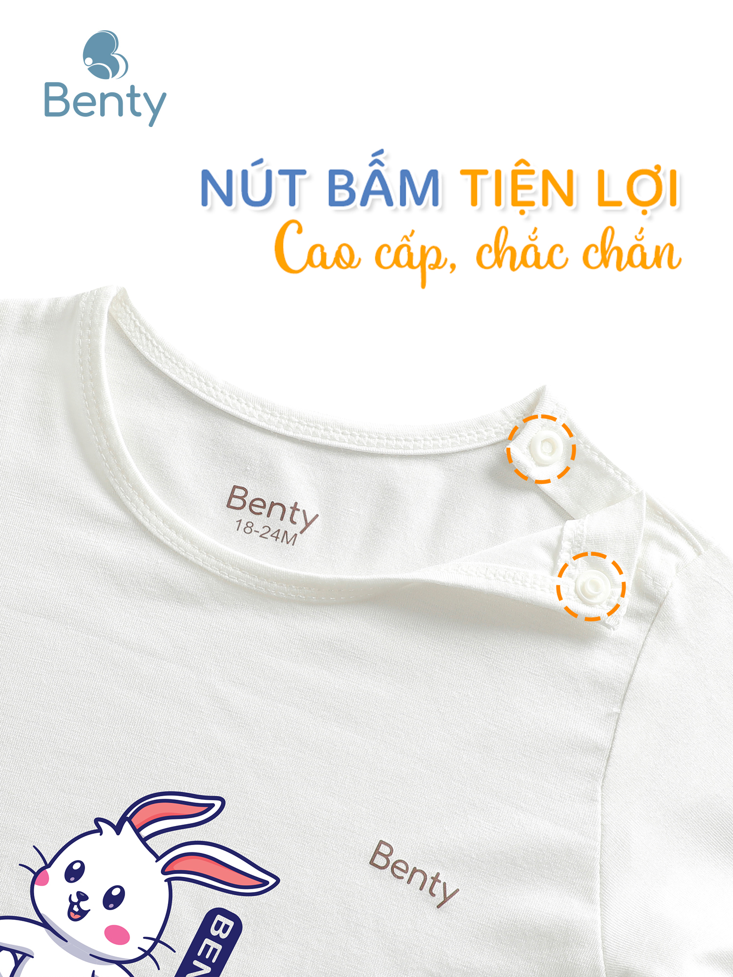 Dài tay cài vai BT013 BENTY quần áo bé trai bé gái cao cấp