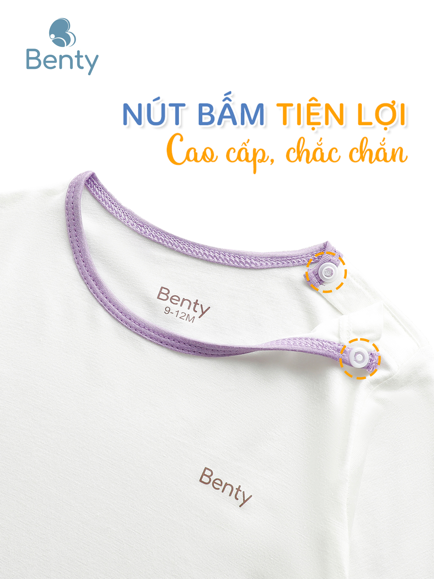 Bộ lửng phối viền trơn BENTY chất liệu an toàn cho làn da