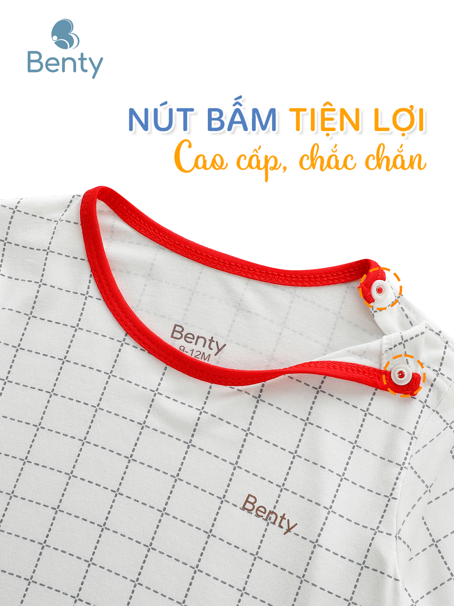 Bộ lửng họa tiết caro phối viền BENTY đồ bộ cao cấp cho bé