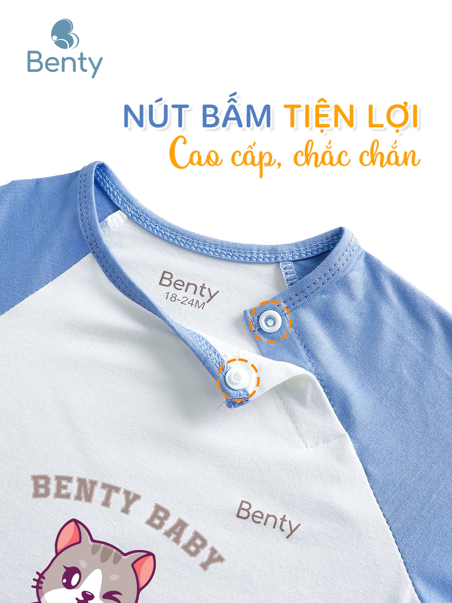 Dài tay cài chéo BT007 in xe BENTY quần áo trẻ em cao cấp