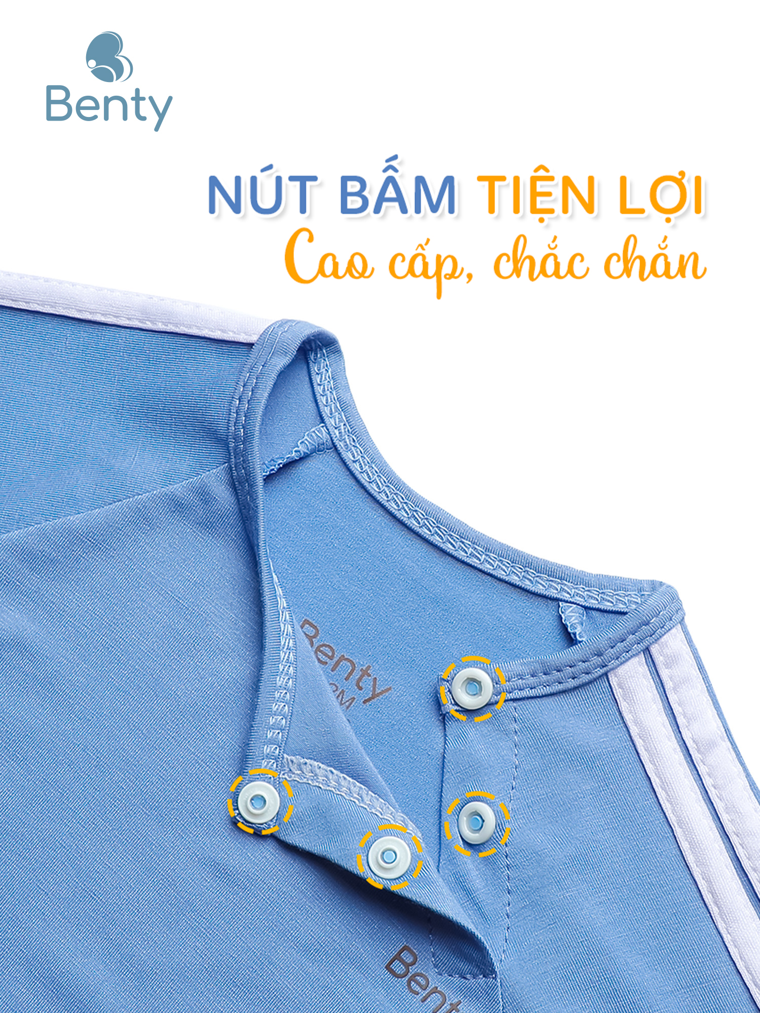Dài tay cài chéo thể thao trơn BENTY đồ bộ mềm mại cho bé