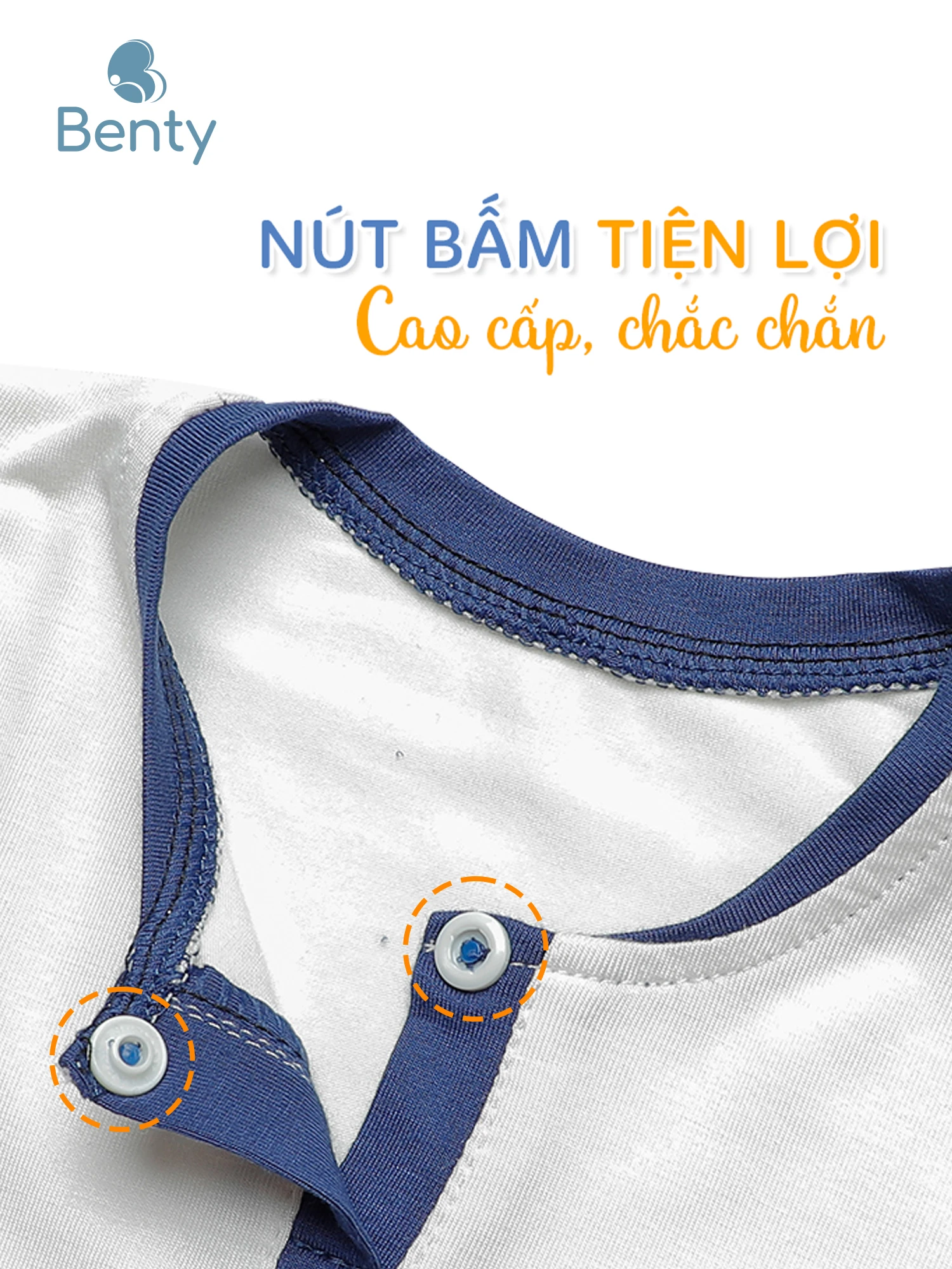 Dài tay cổ trụ trơn BENTY quần áo mềm mịn mát cho bé
