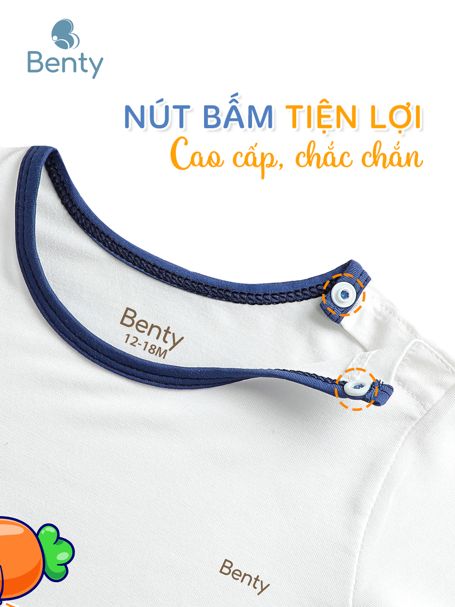 Dài cài vai phối viền BT075 BENTY đồ bộ trẻ em cao cấp