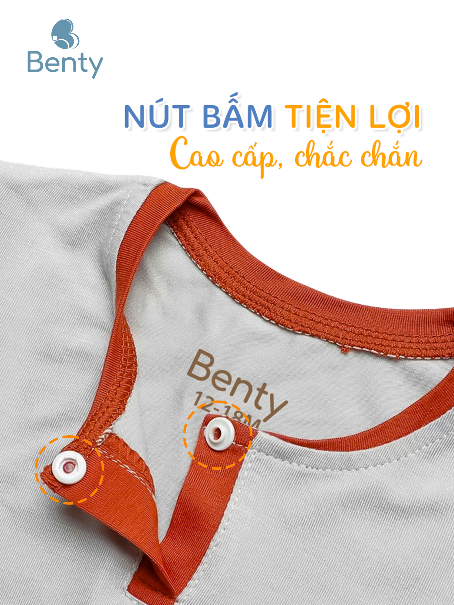 Dài cổ trụ phối xám BT044 BENTY đồ bộ cao cấp an toàn