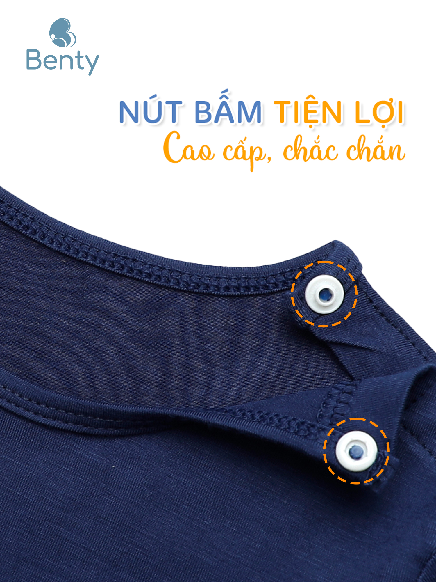 Bộ cộc tay cài vai in hình cánh cụt BENTY BT061, chất cao cấp