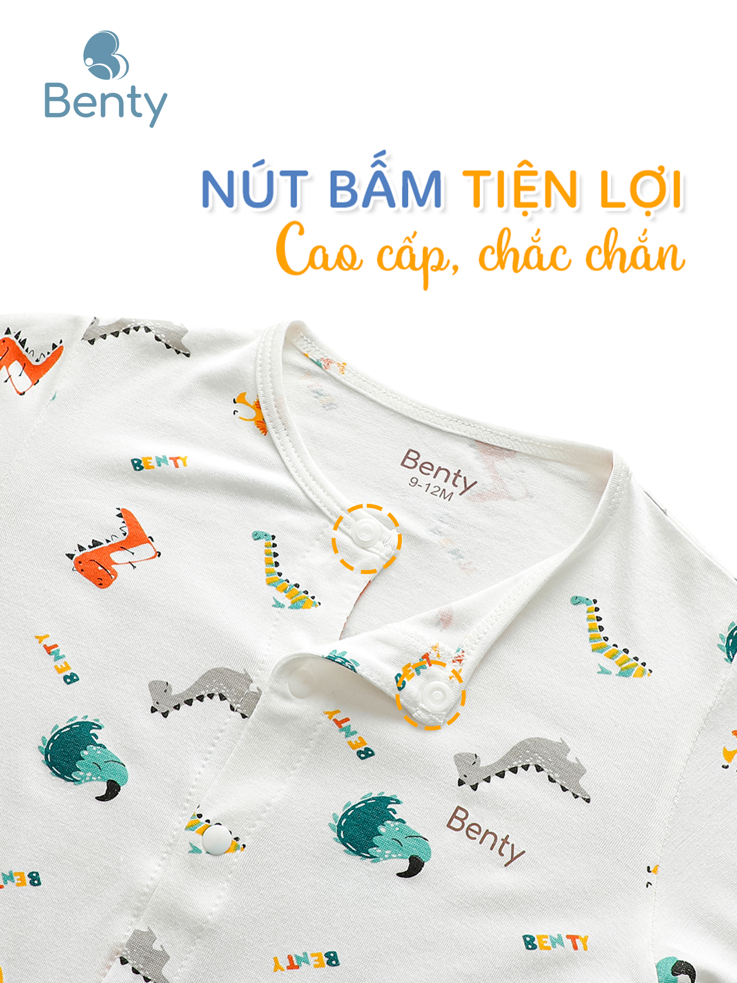 Body dài tay full họa tiết BENTY đáng yêu cho bé cưng