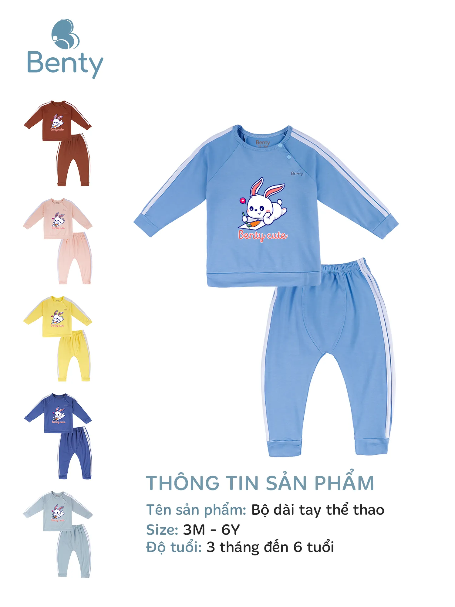 Dài tay cài chéo thể thao BT093 BENTY an toàn cho làn da