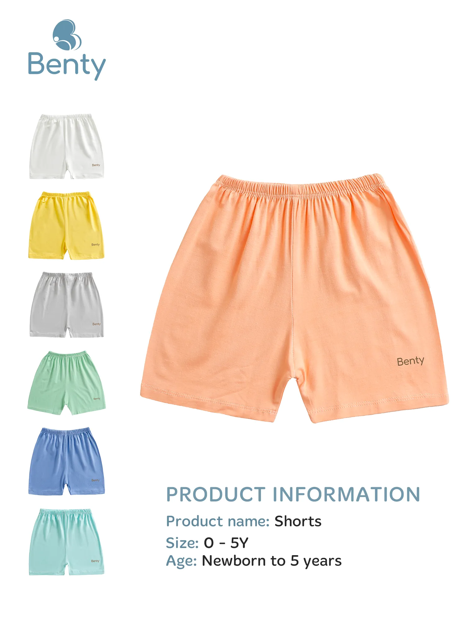 Genuine Benty premium shorts for kids, soft and comfortable