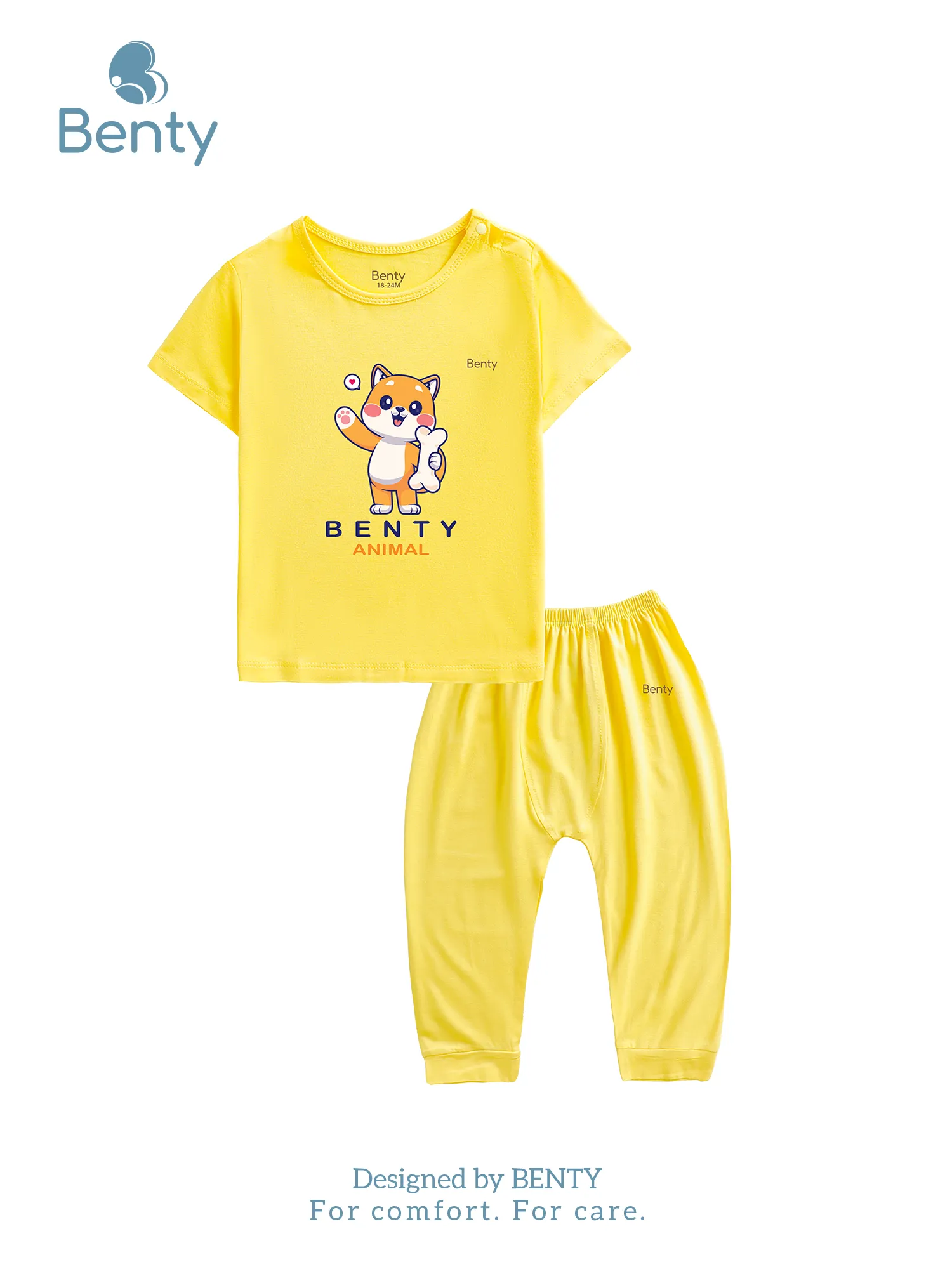 BENTY BT035 premium short sleeve top and long pants set