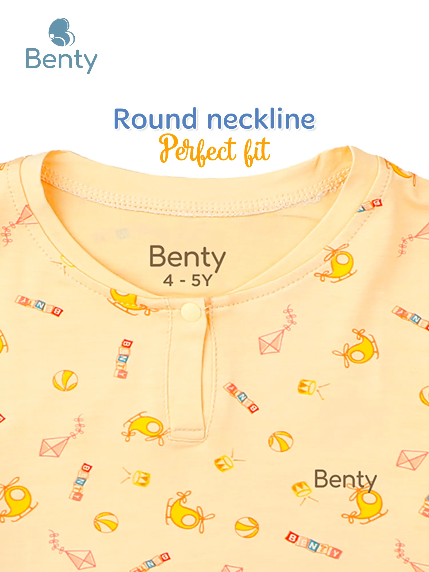 BENTY patterned polo style short sleeve set, elegant outfit for kids