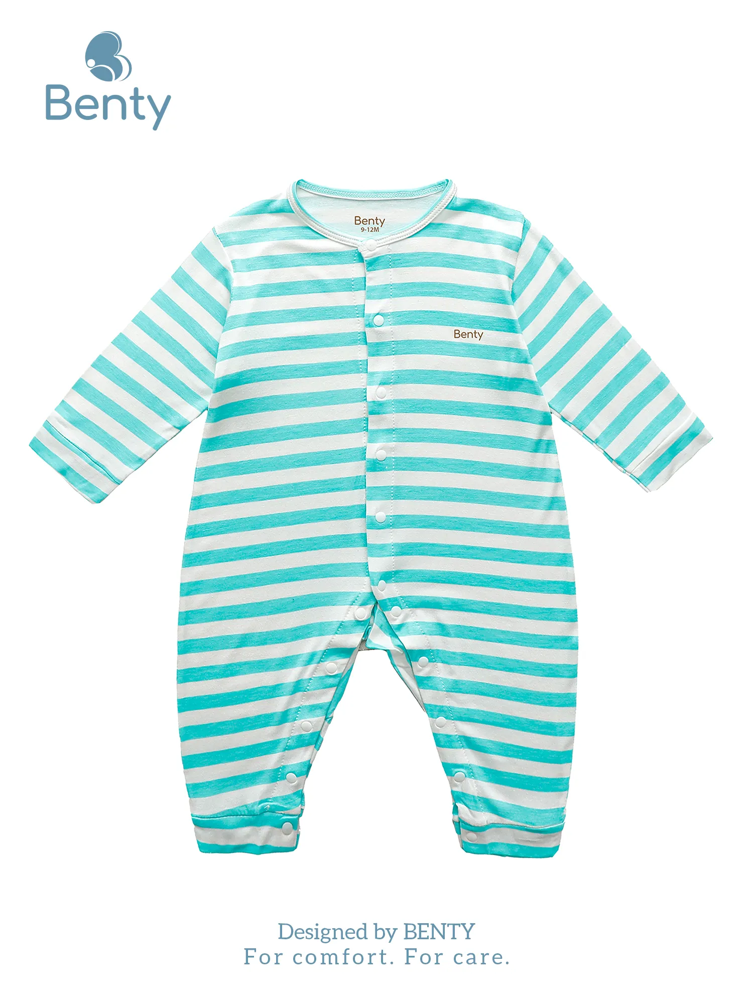 BENTY long-sleeved bodysuit with horizontal stripes for newborns