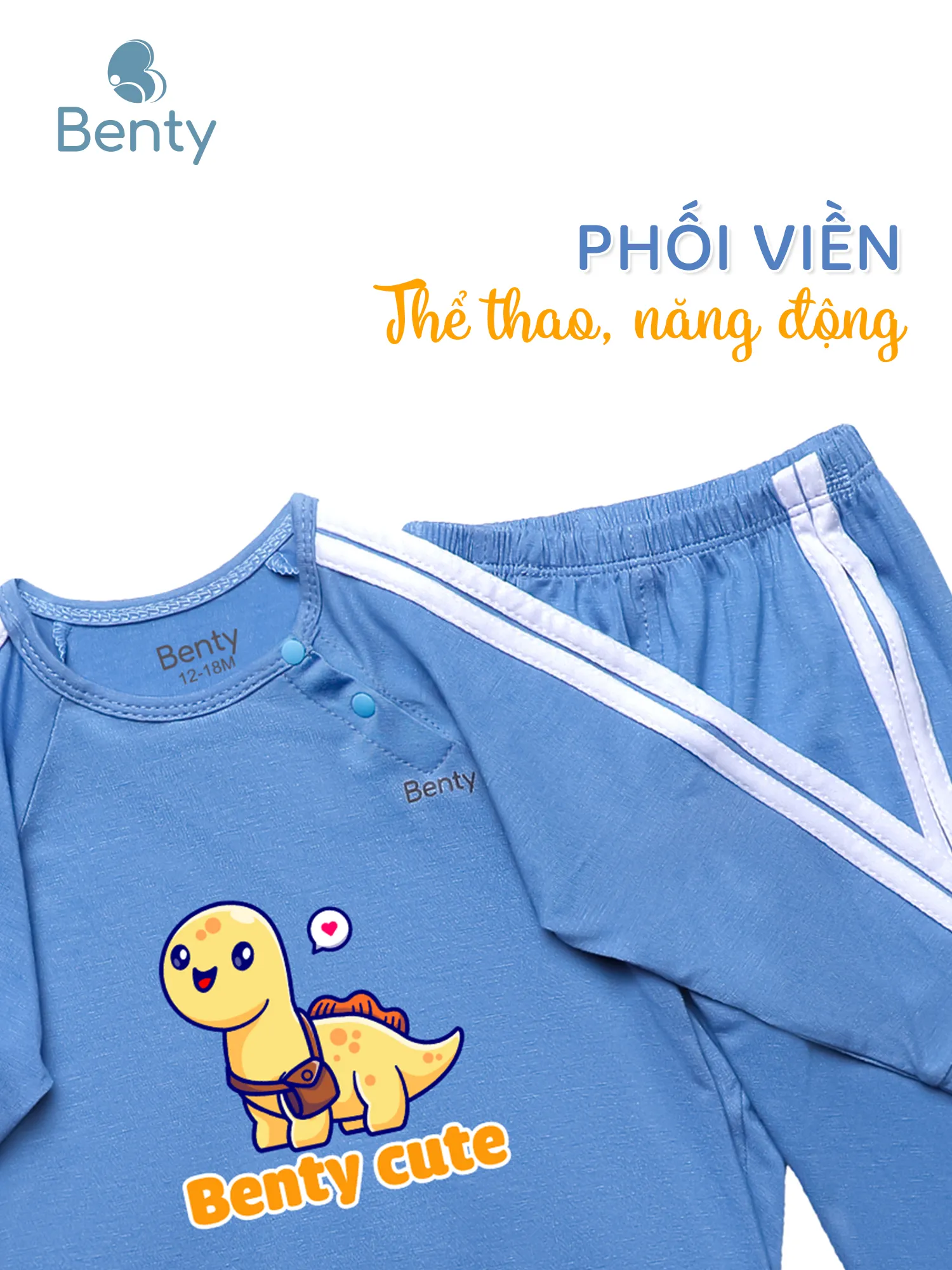 Dài tay cài chéo thể thao BT094 BENTY dễ thương cho bé