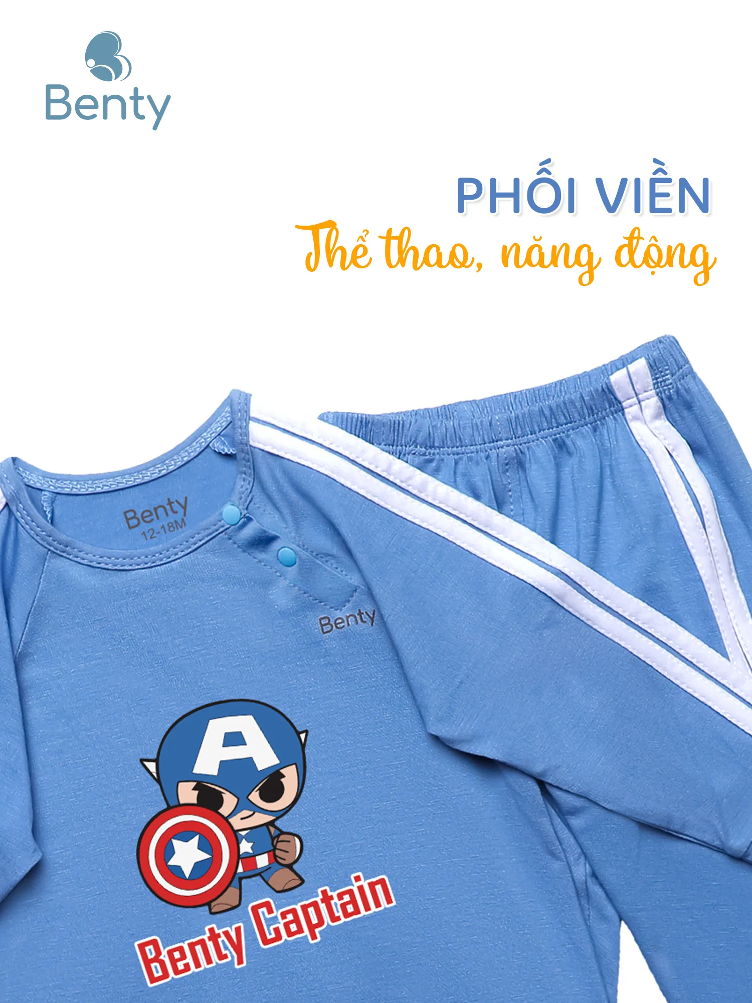 Dài tay cài chéo thể thao BT097 BENTY đồ bộ cho bé đi chơi