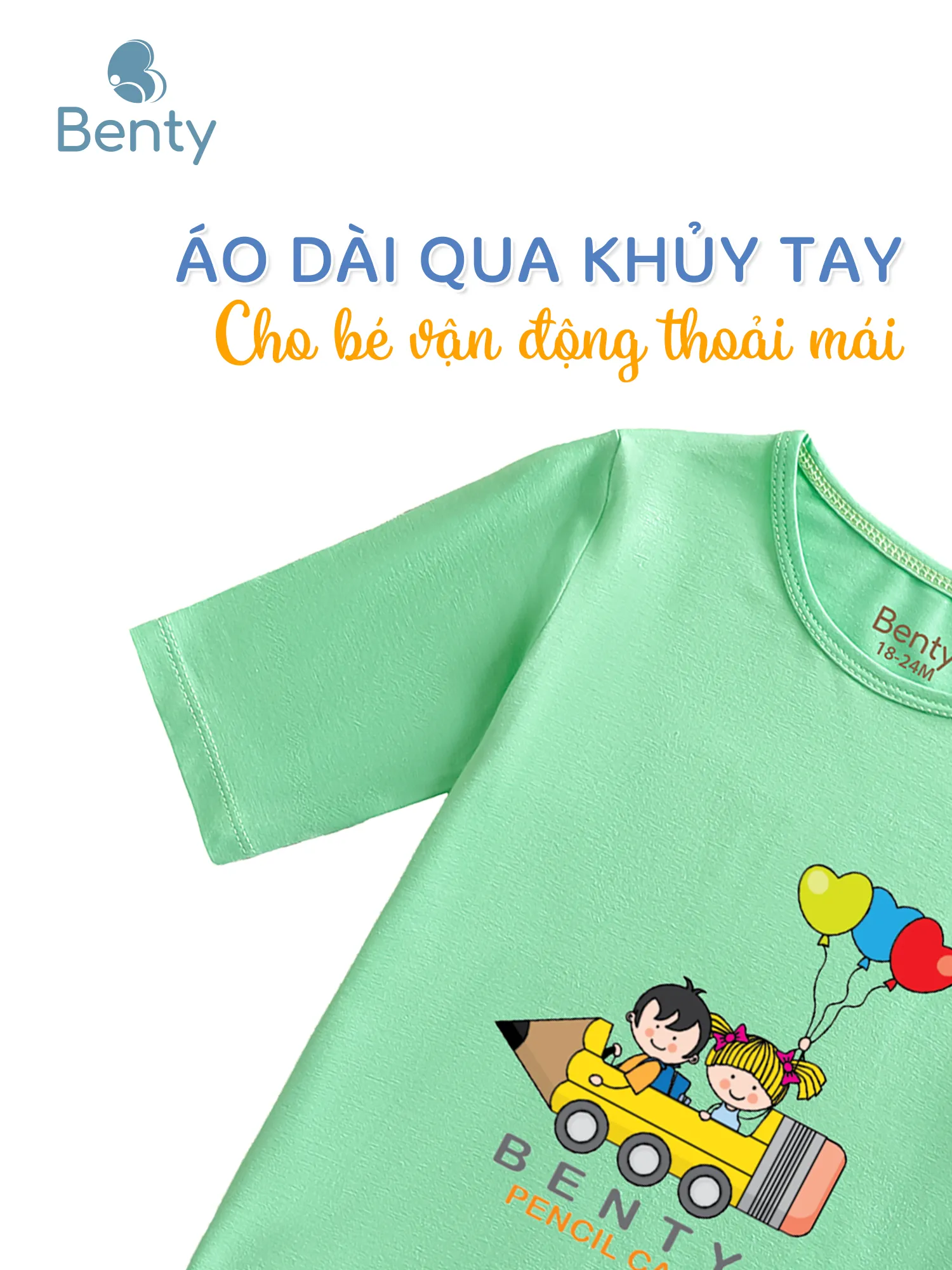 Áo lửng quần lửng BT034 BENTY chất vải mềm mịn mát cho bé