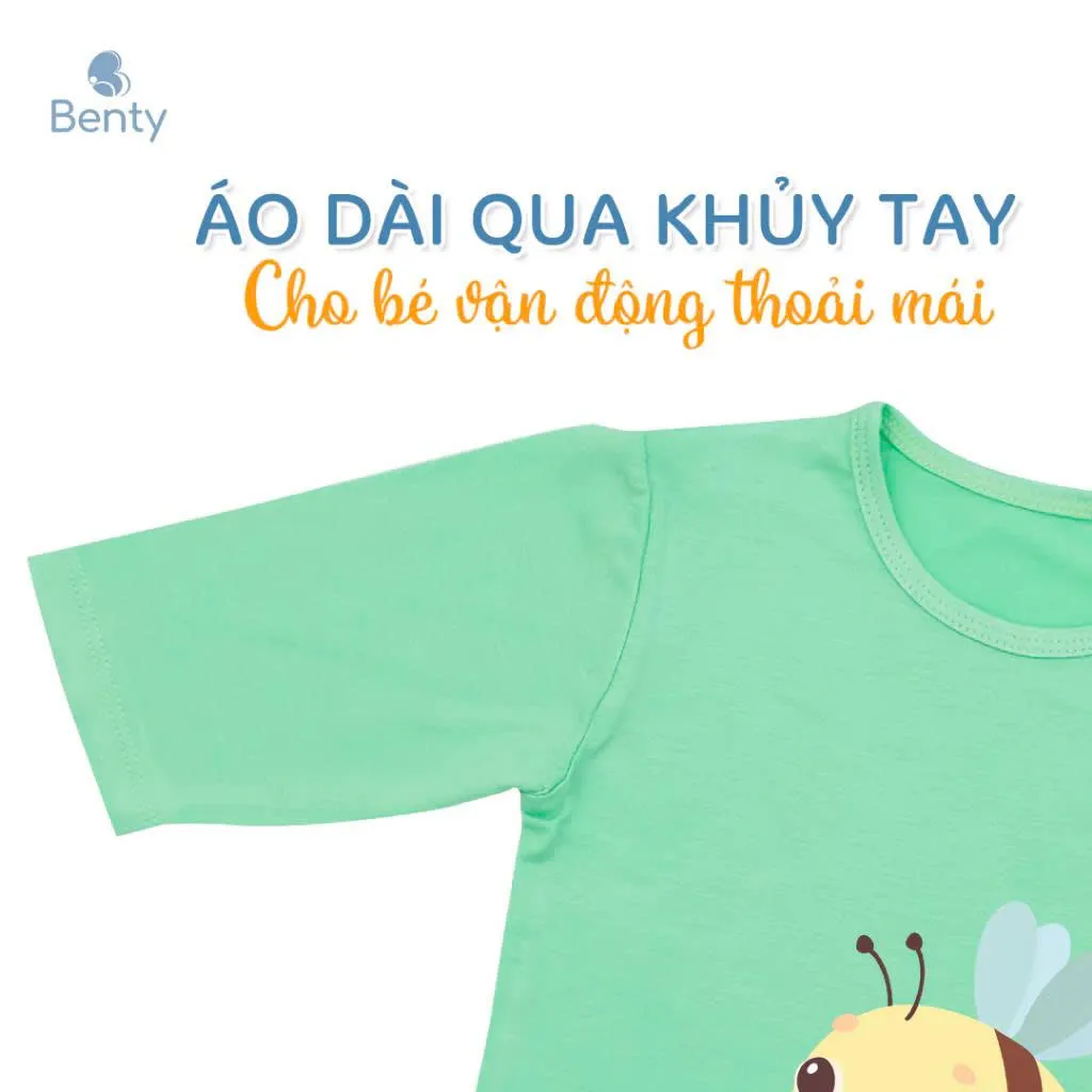 Áo lửng quần lửng BT036 BENTY thoáng khí an toàn cho da bé