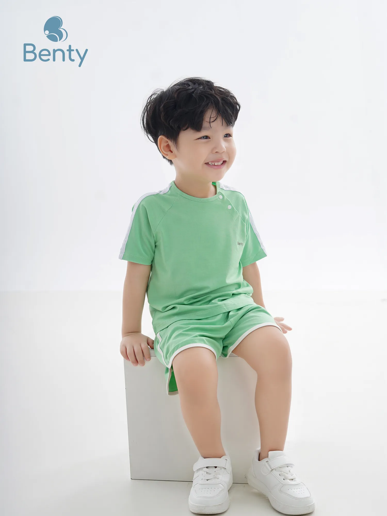 Bộ cộc tay cài chéo thể thao BENTY basic, đồ bộ trẻ em