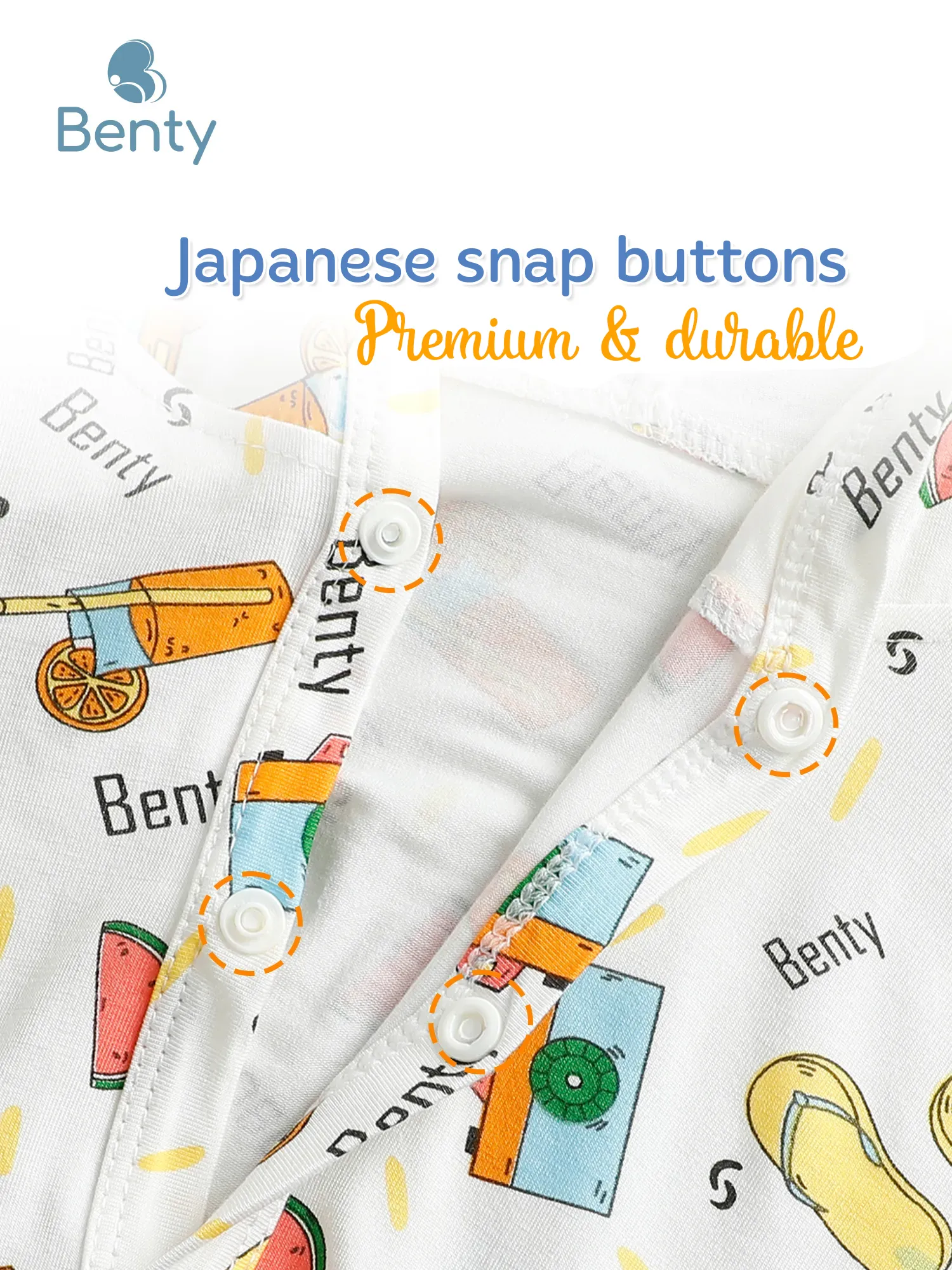 BENTY patterned sun protection cloak for kids, soft fabric