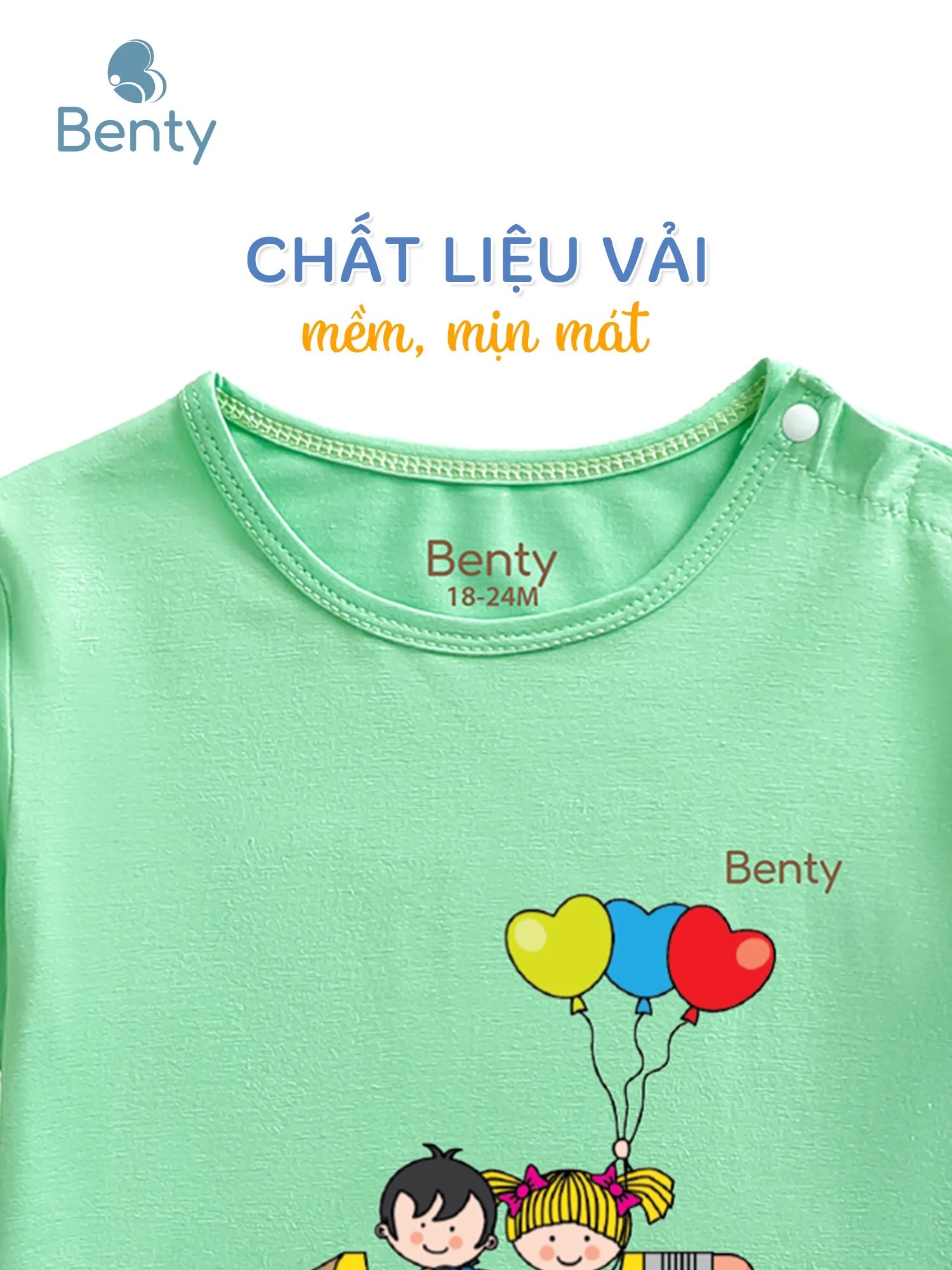 Áo lửng quần lửng BT034 BENTY chất vải mềm mịn mát cho bé