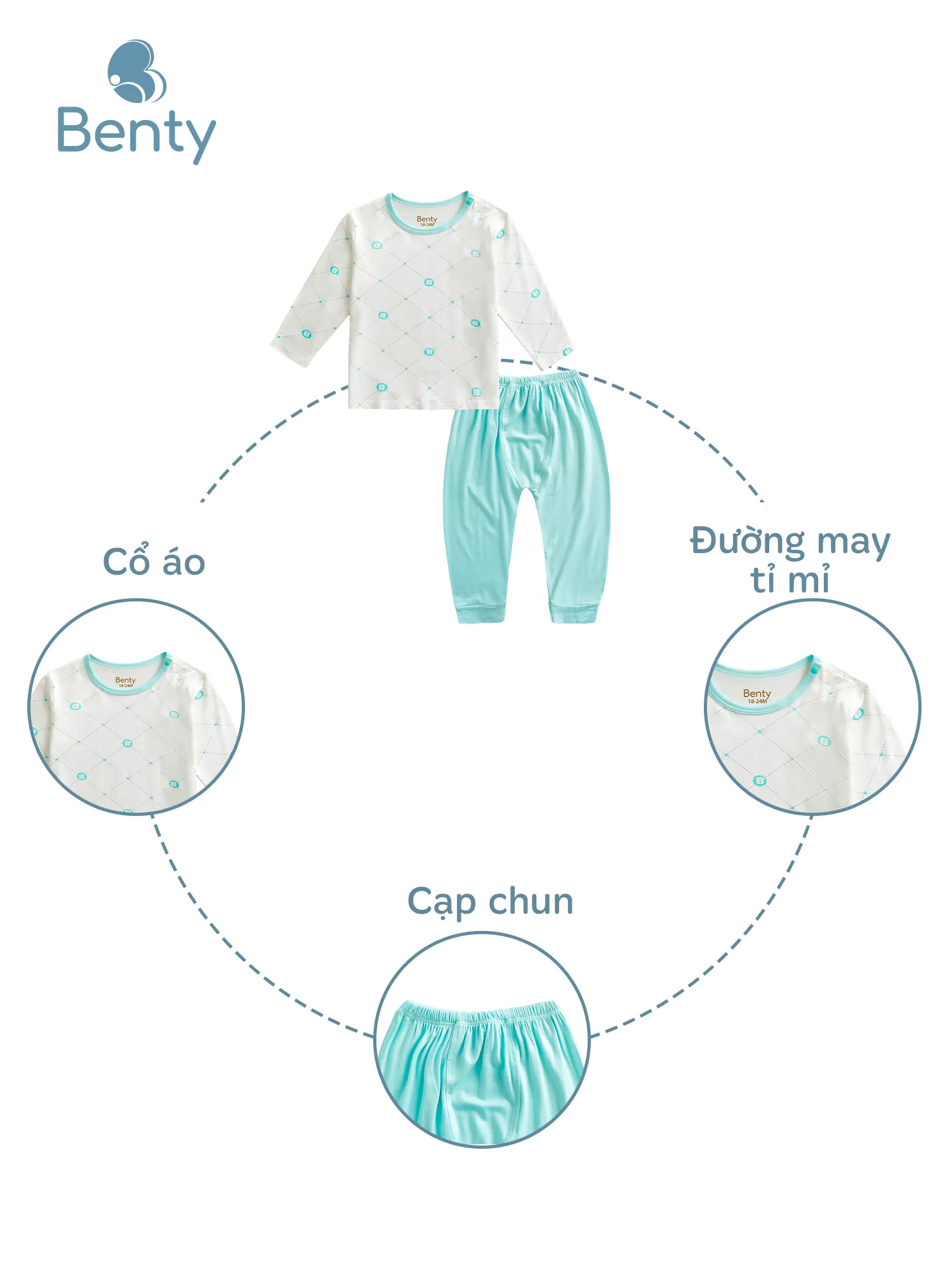 Dài cài vai họa tiết caro BENTY chất vải mềm mịn cao cấp