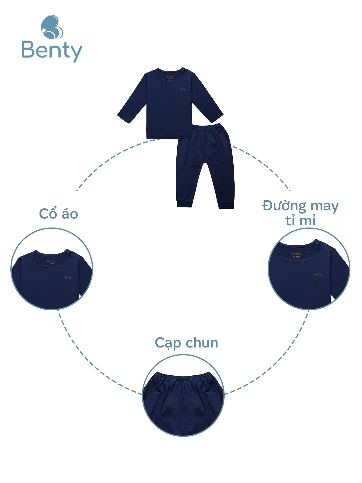 Dài cài vai trơn BENTY quần áo cao cấp mềm mịn mát cho bé