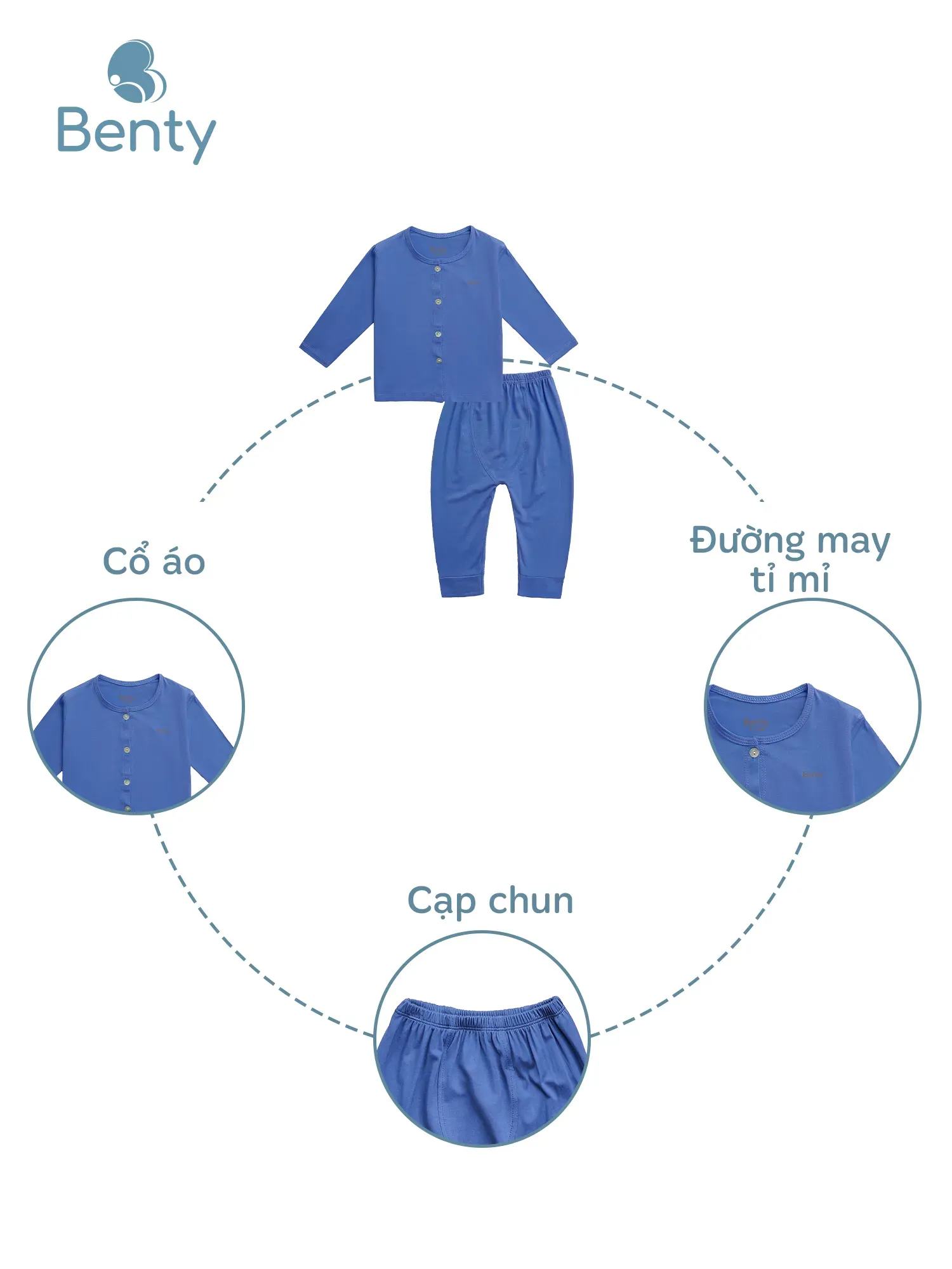 BENTY Soft, Smooth, and Cool Long-Sleeve Front-Snap Outfit