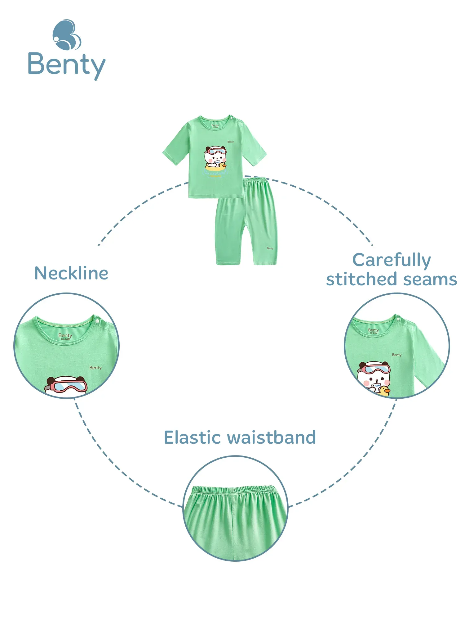 BT031 BENTY soft and adorable mid-length set for kid