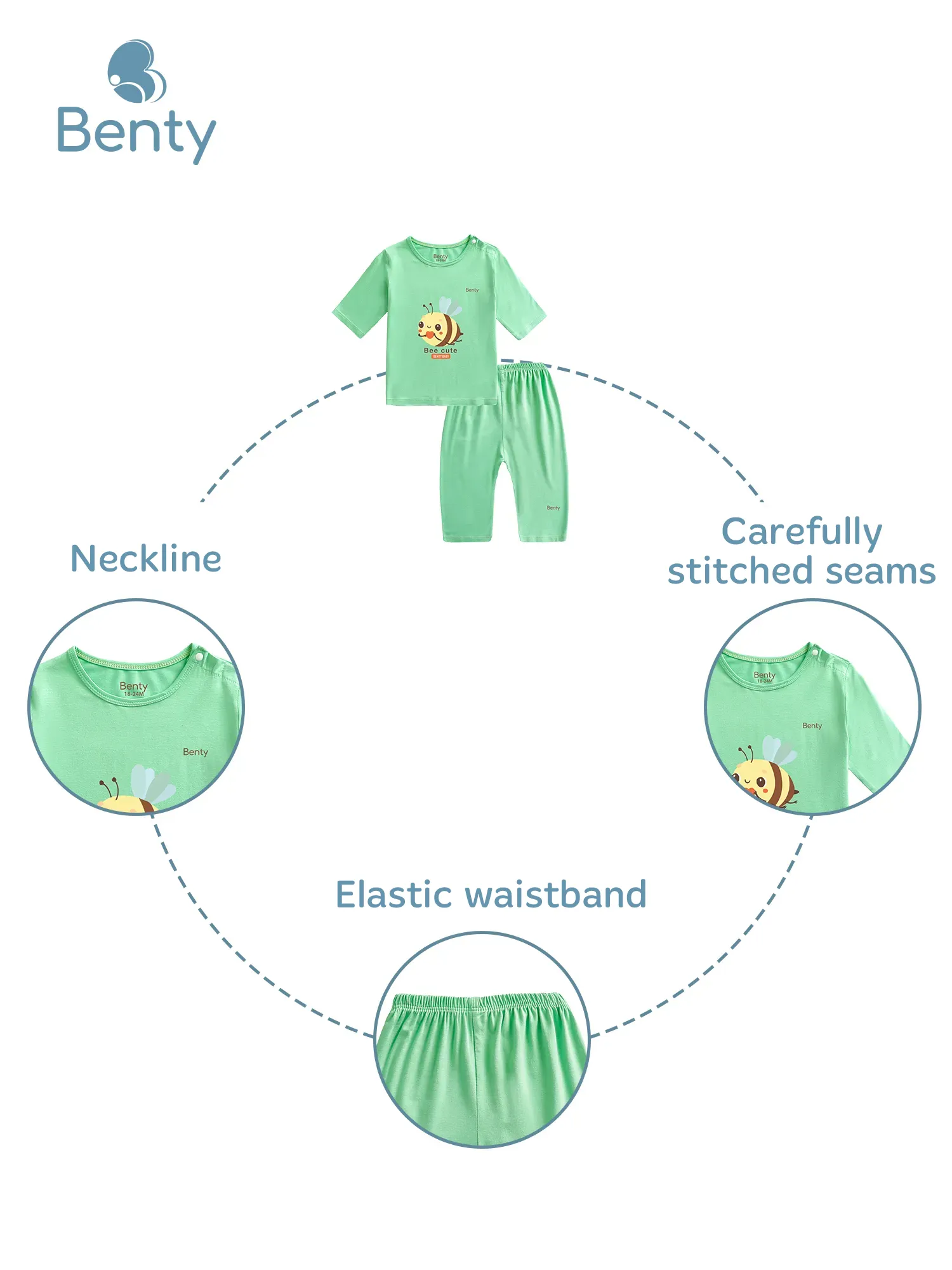 BT036 BENTY soft and airy medium length outfit for kid