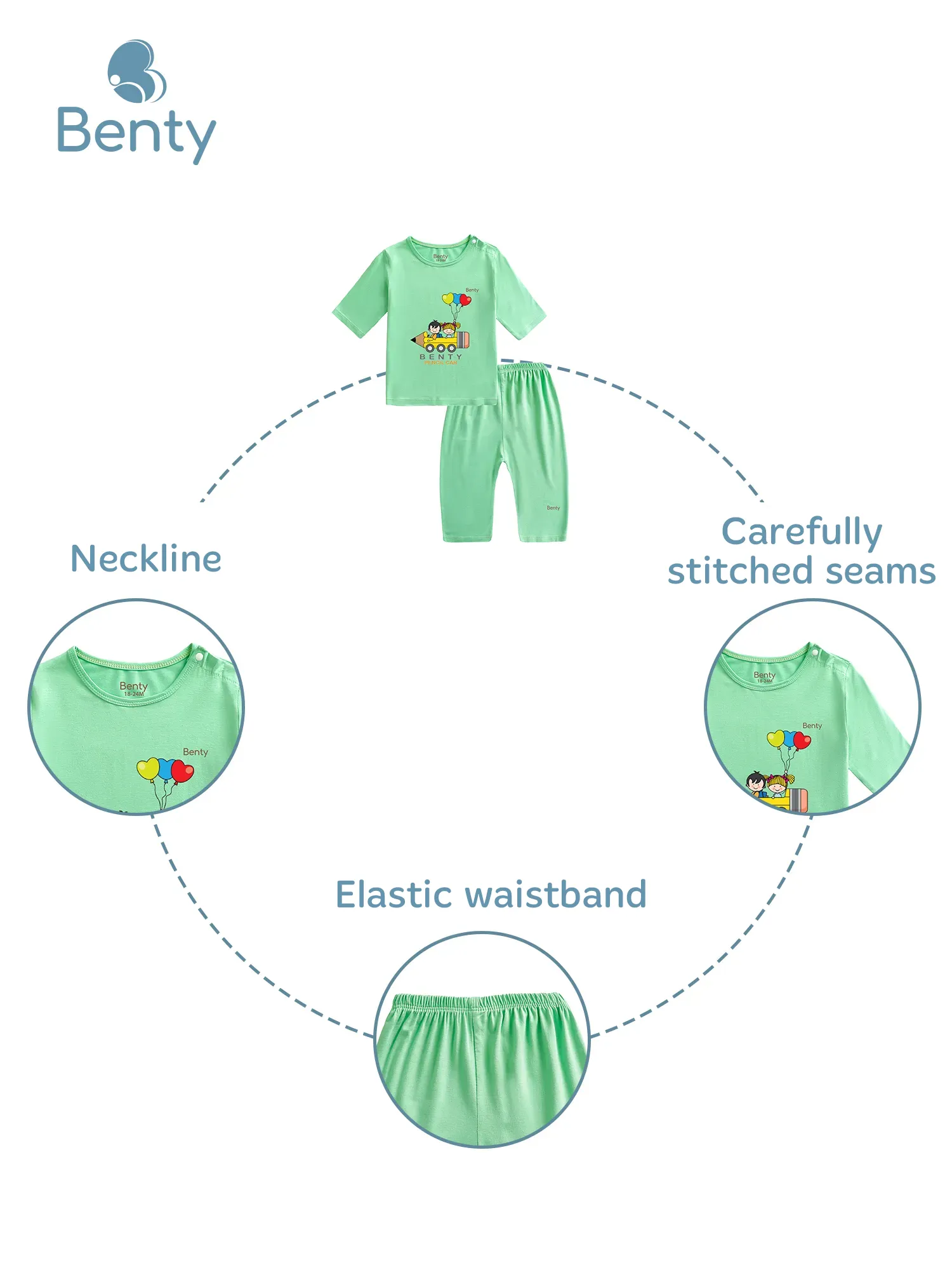 BT034 BENTY medium length set made from soft for kid