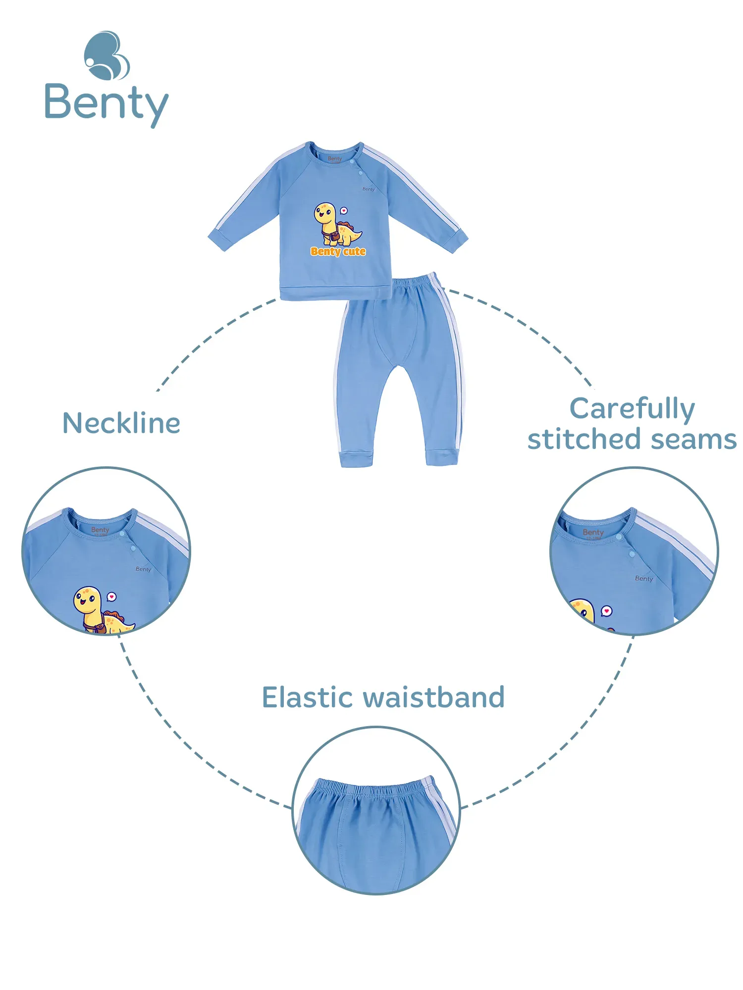 BENTY BT094 Cute and Breathable Cross-Strap Sports Set