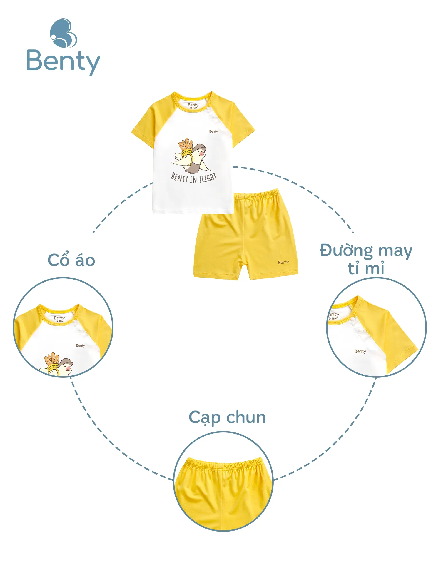 Bộ cộc tay cài chéo in hình BT002, đồ bộ trẻ em