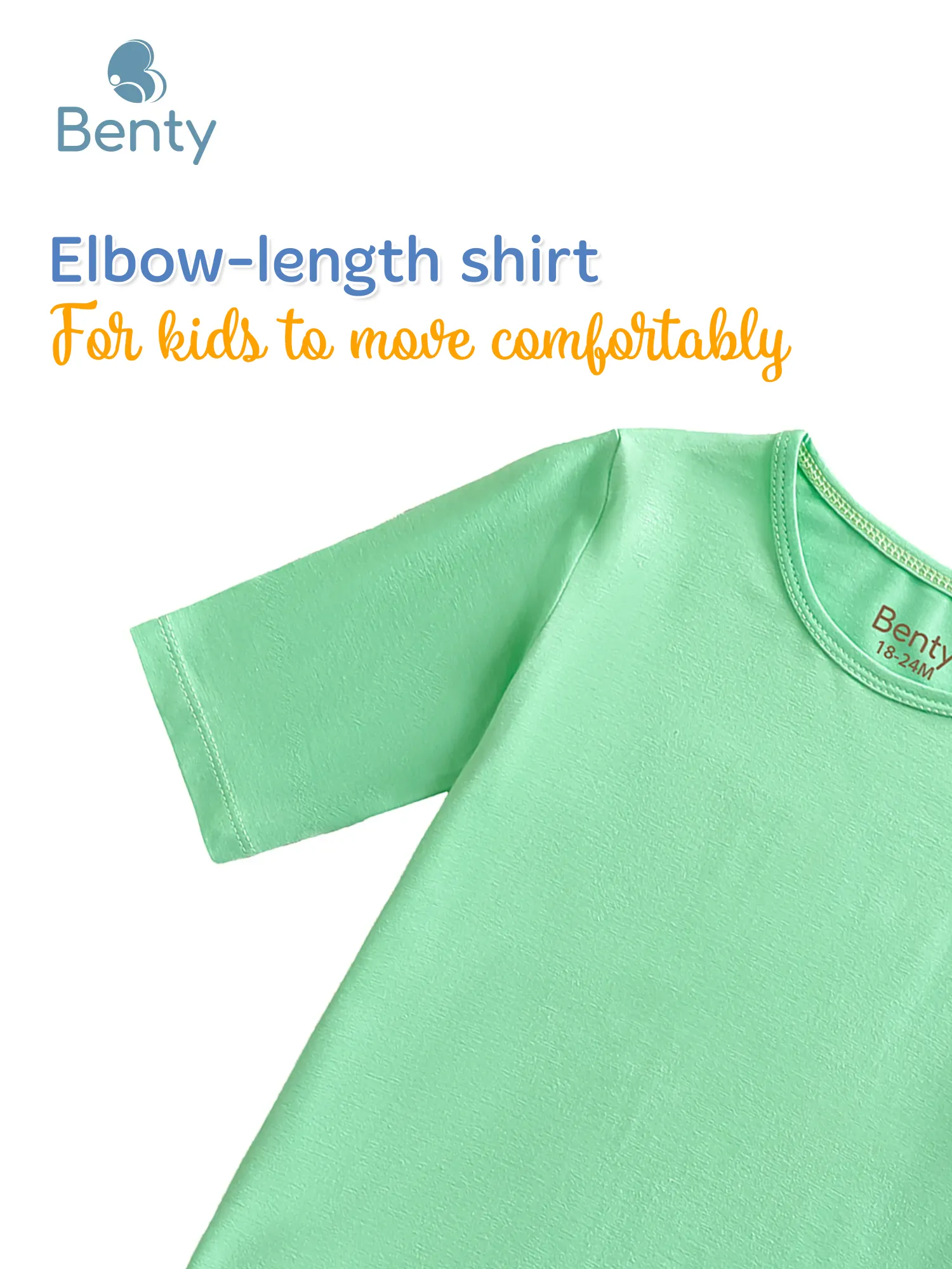 BENTY premium-fabric plain mid-length set for kid