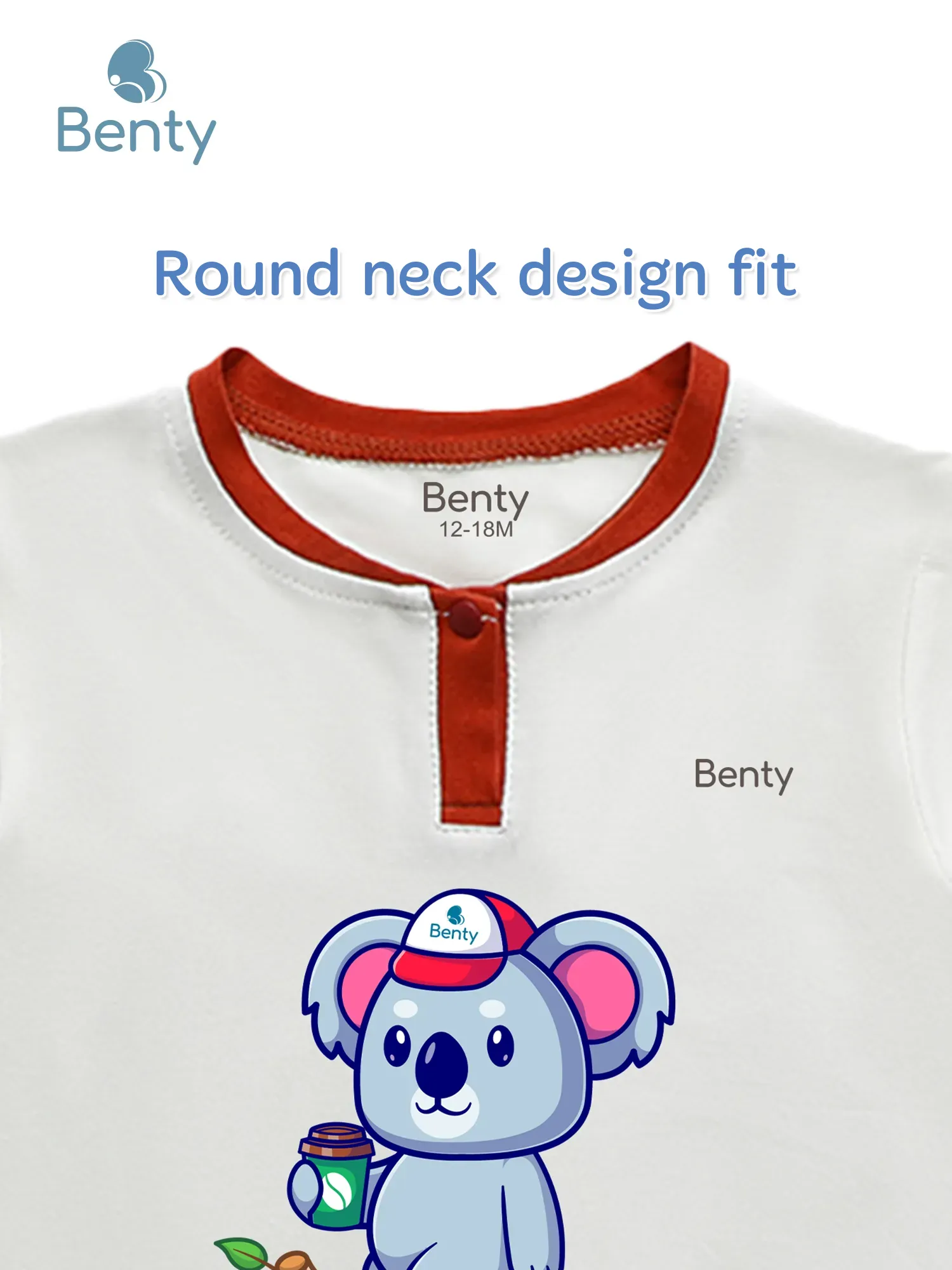 BENTY BT105 polo style shortsleeve set with bear print premium