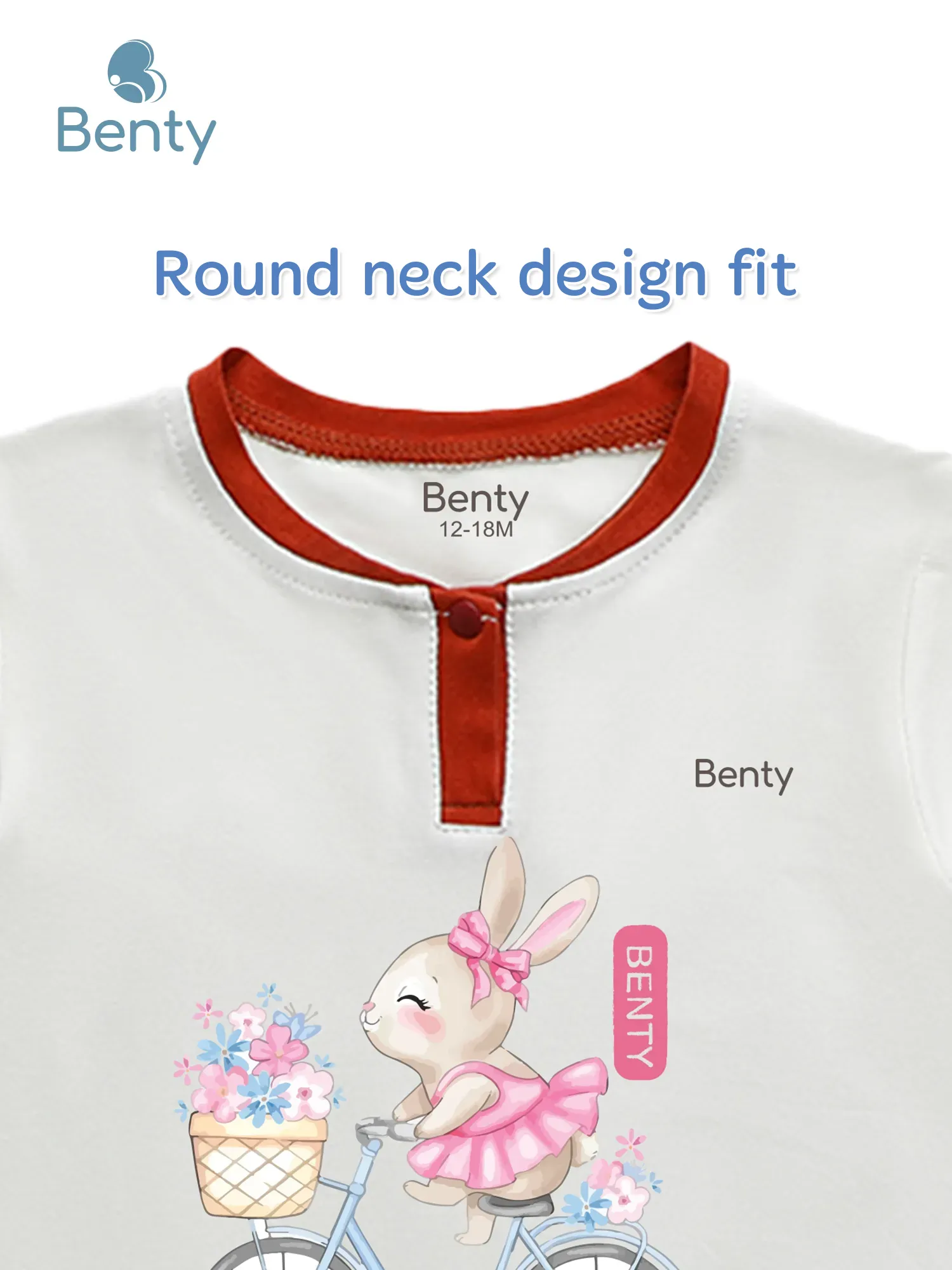 BENTY BT014 rabbit print polo style short sleeve set, skin friendly baby outfit