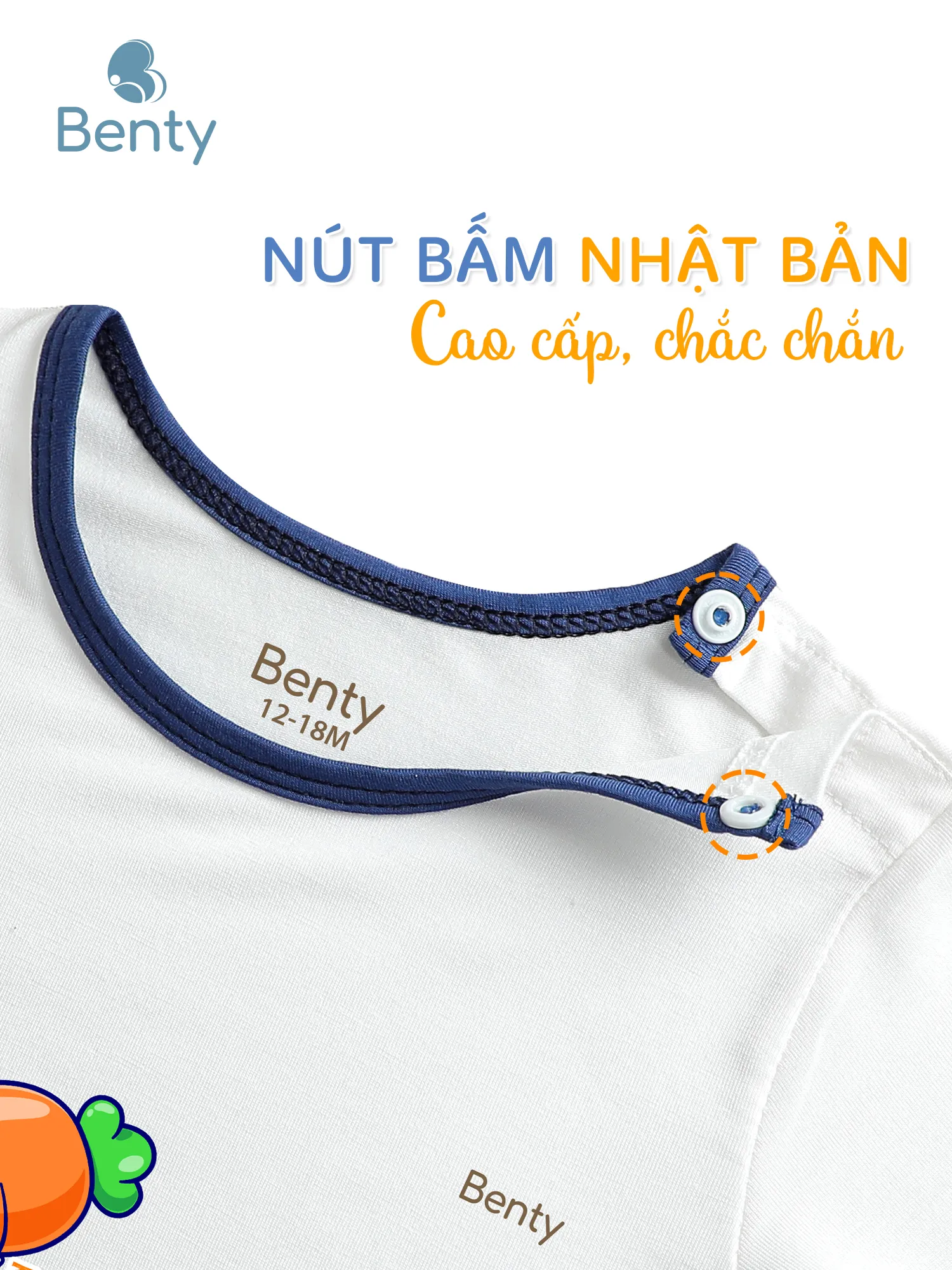 Dài cài vai phối viền BT075 BENTY đồ bộ trẻ em cao cấp