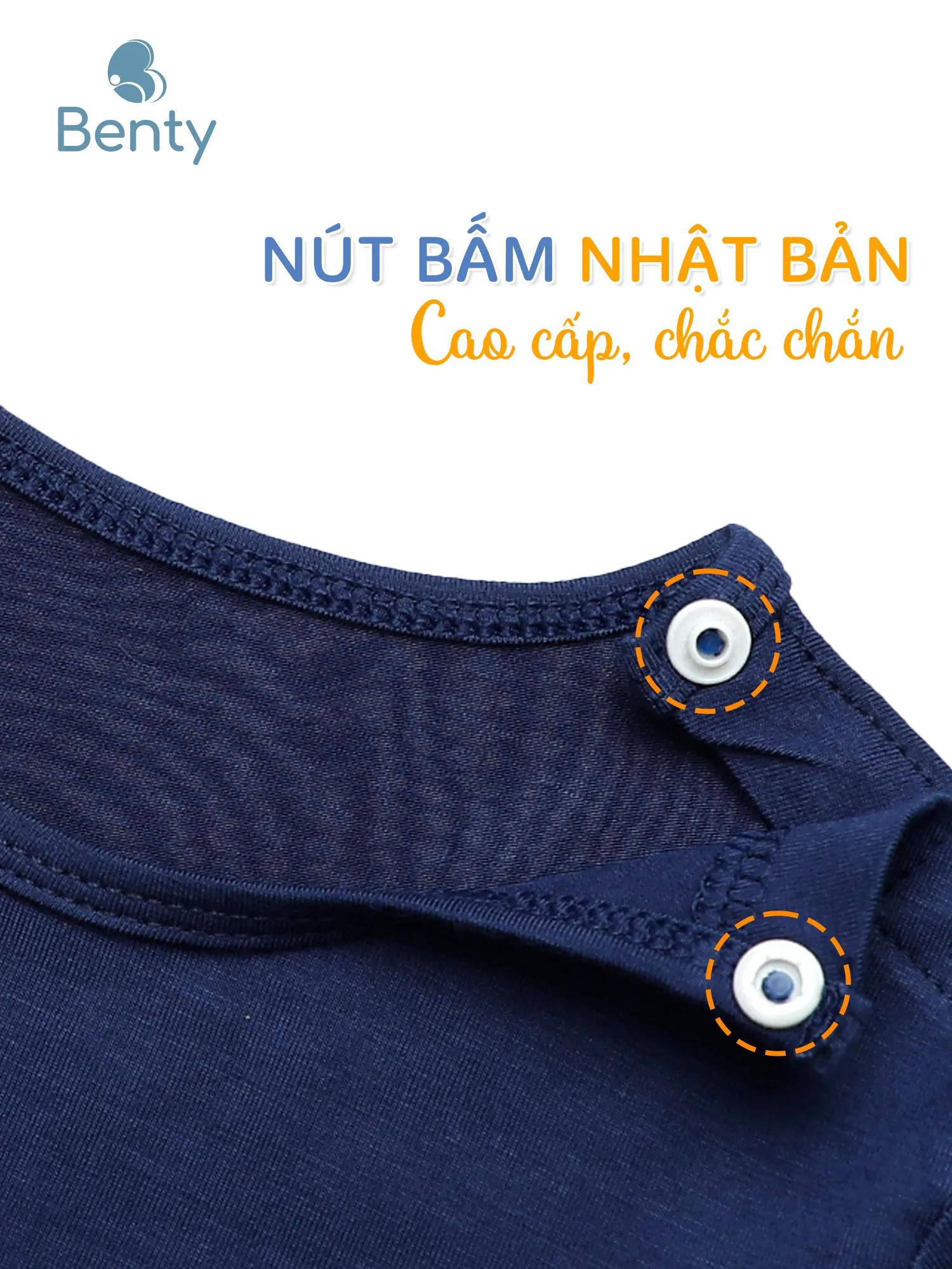 Bộ cộc tay cài vai BENTY in hình ếch BT054, chất thấm hút tốt