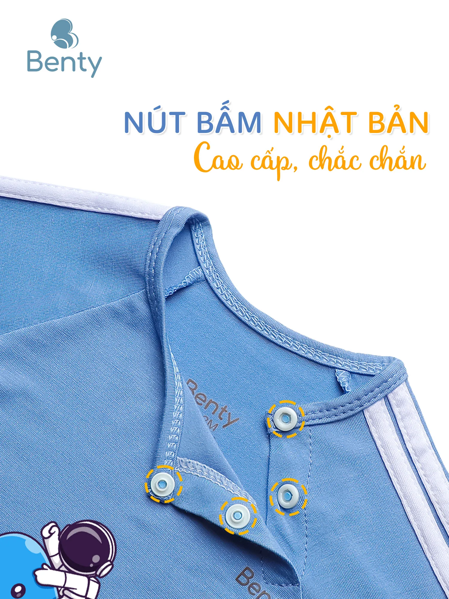 Dài tay cài chéo thể thao BT092 BENTY in hình cá voi và phi hành gia