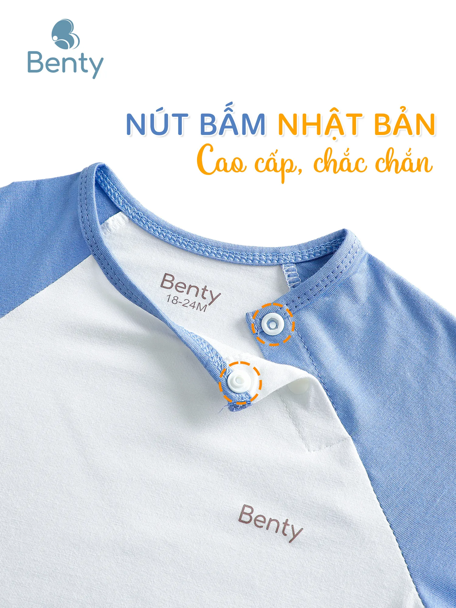 Dài tay cài chéo phối trơn BENTY quần áo trẻ em chính hãng