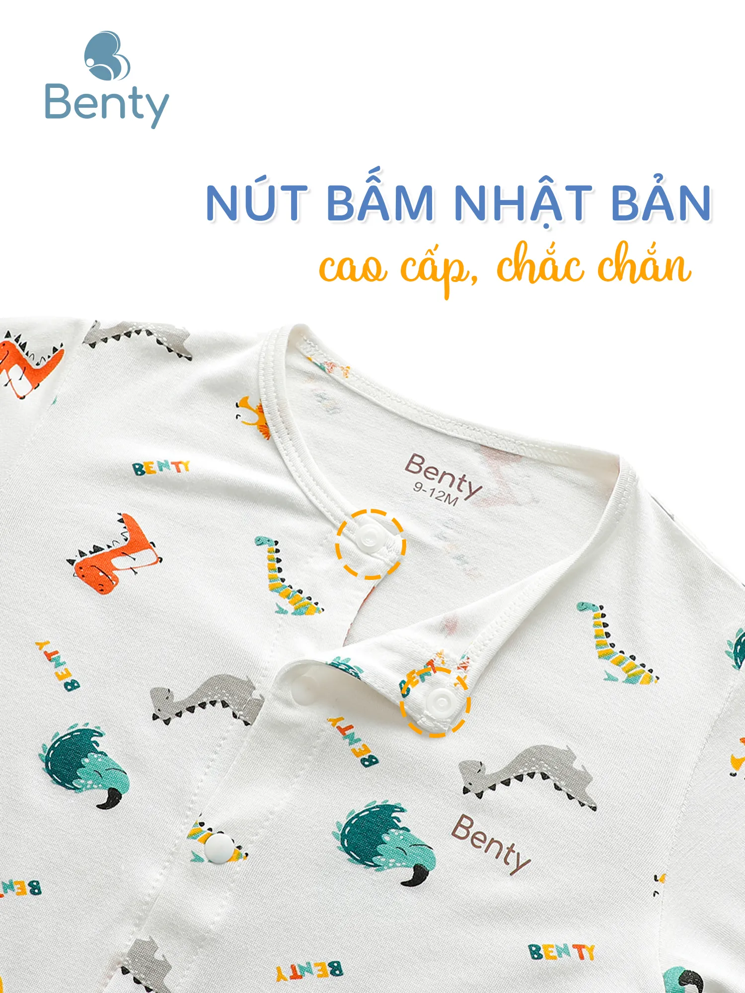 Body dài tay full họa tiết BENTY đáng yêu cho bé cưng