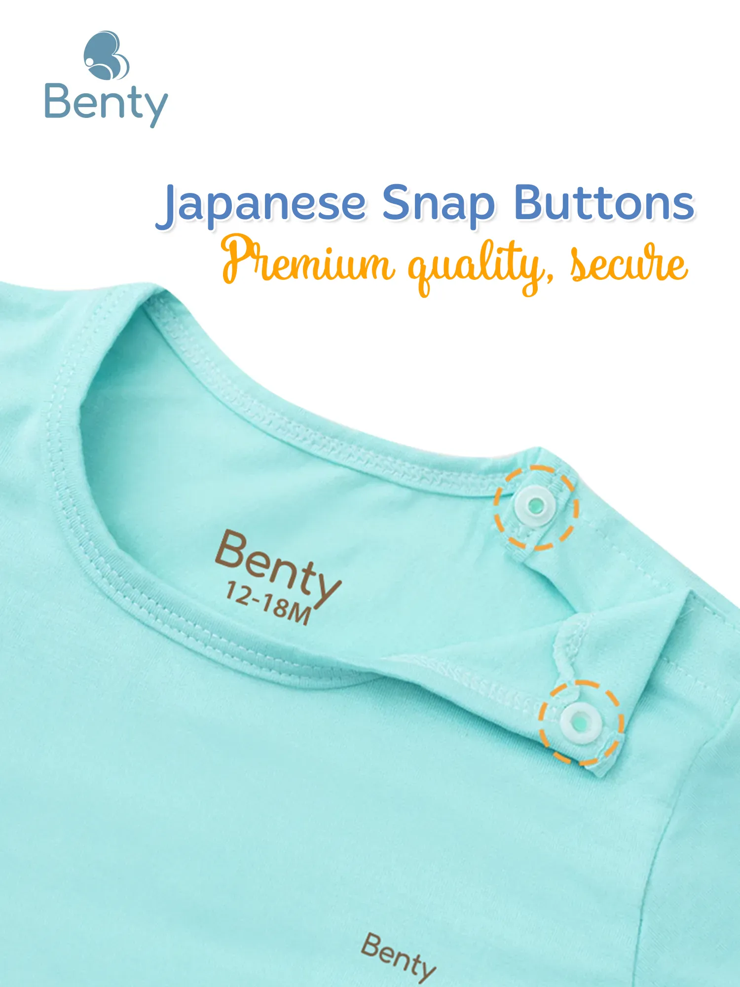 BENTY basic shoulder button short sleeve set for kids