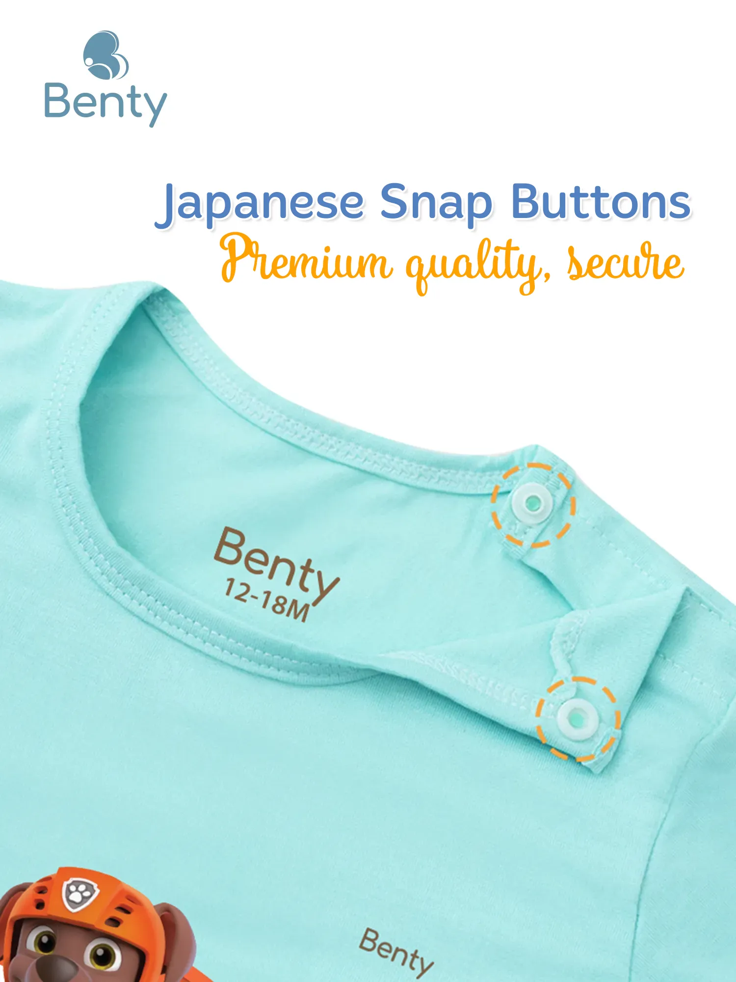 BENTY Paw Patrol shoulder button short set, premium kidswear