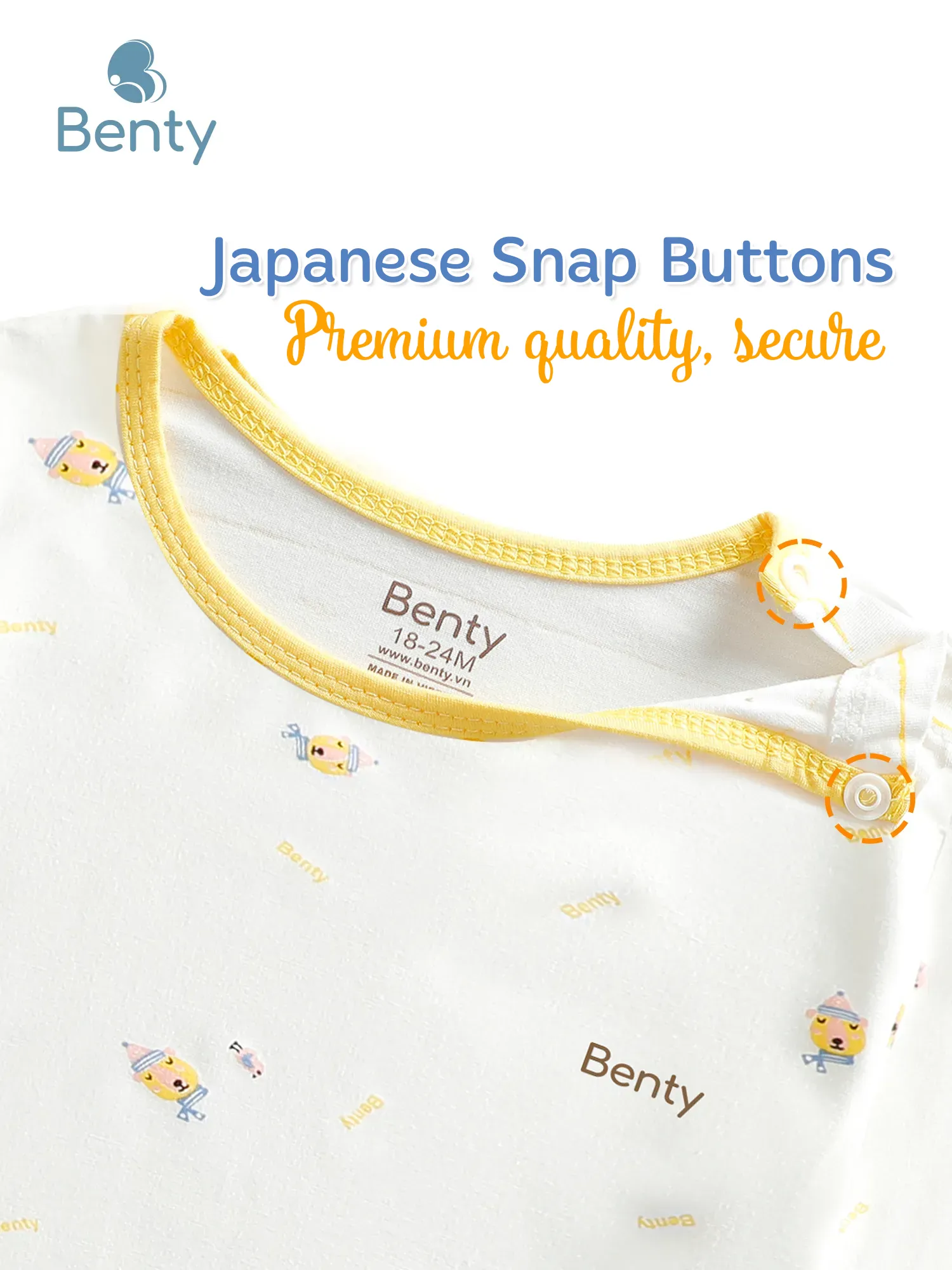 BENTY outfit long- shoulder-set with bear pattern