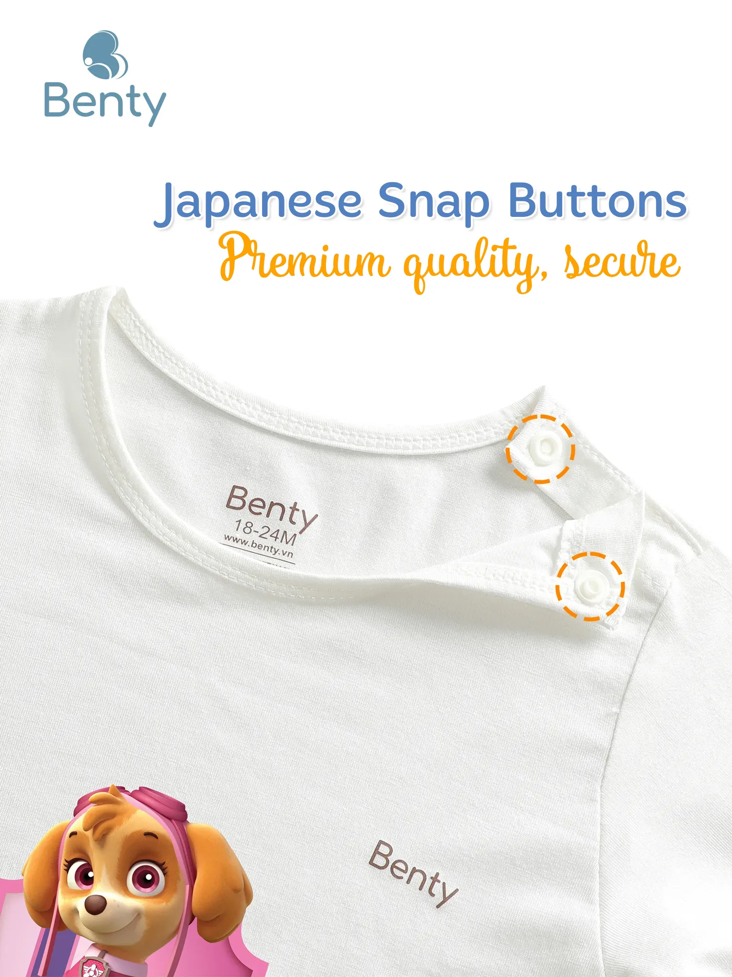 BENTY soft long set with shoulder buttons and Paw Patrol