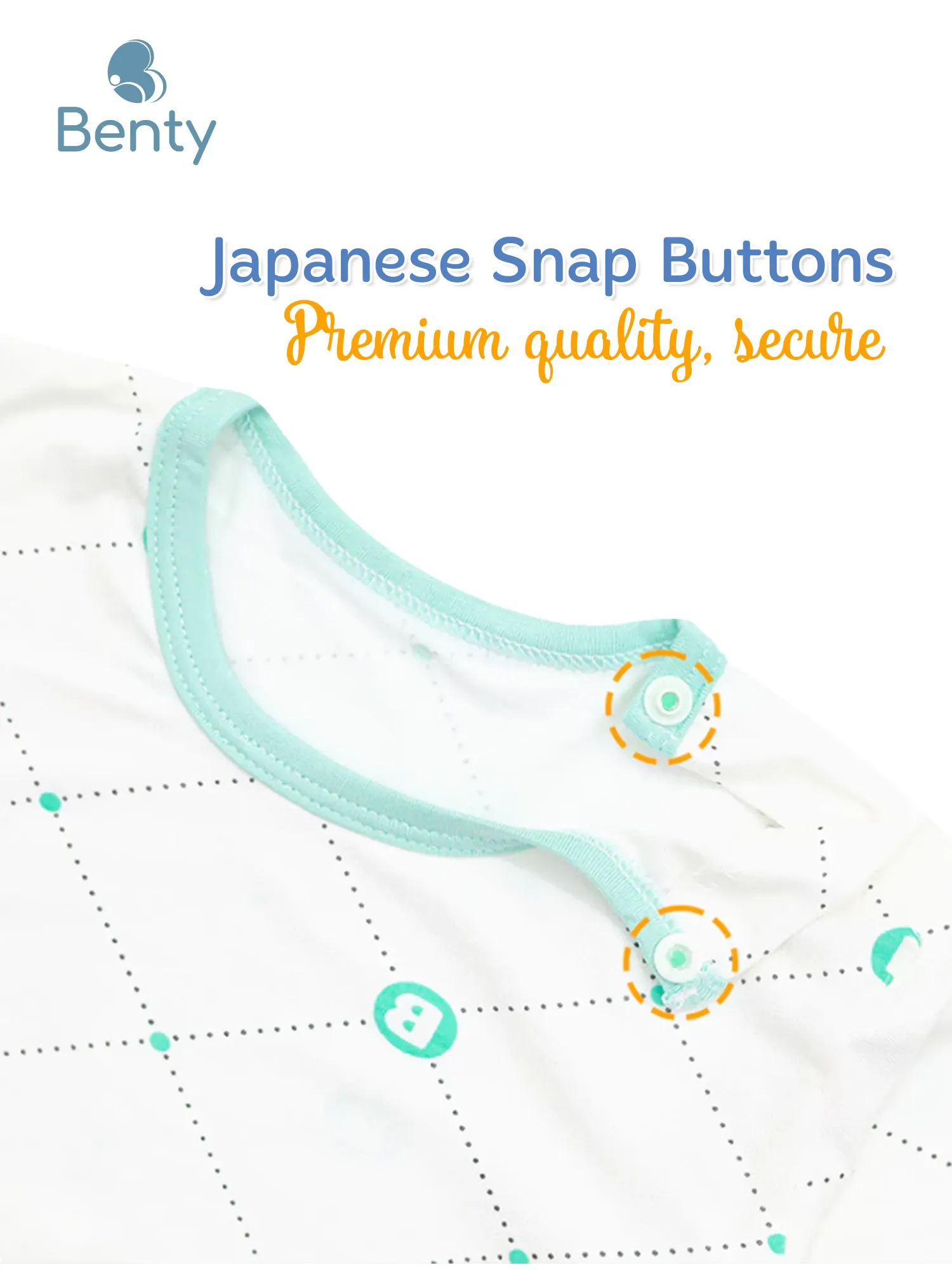 BENTY long set with shoulder buttons and checkered pattern