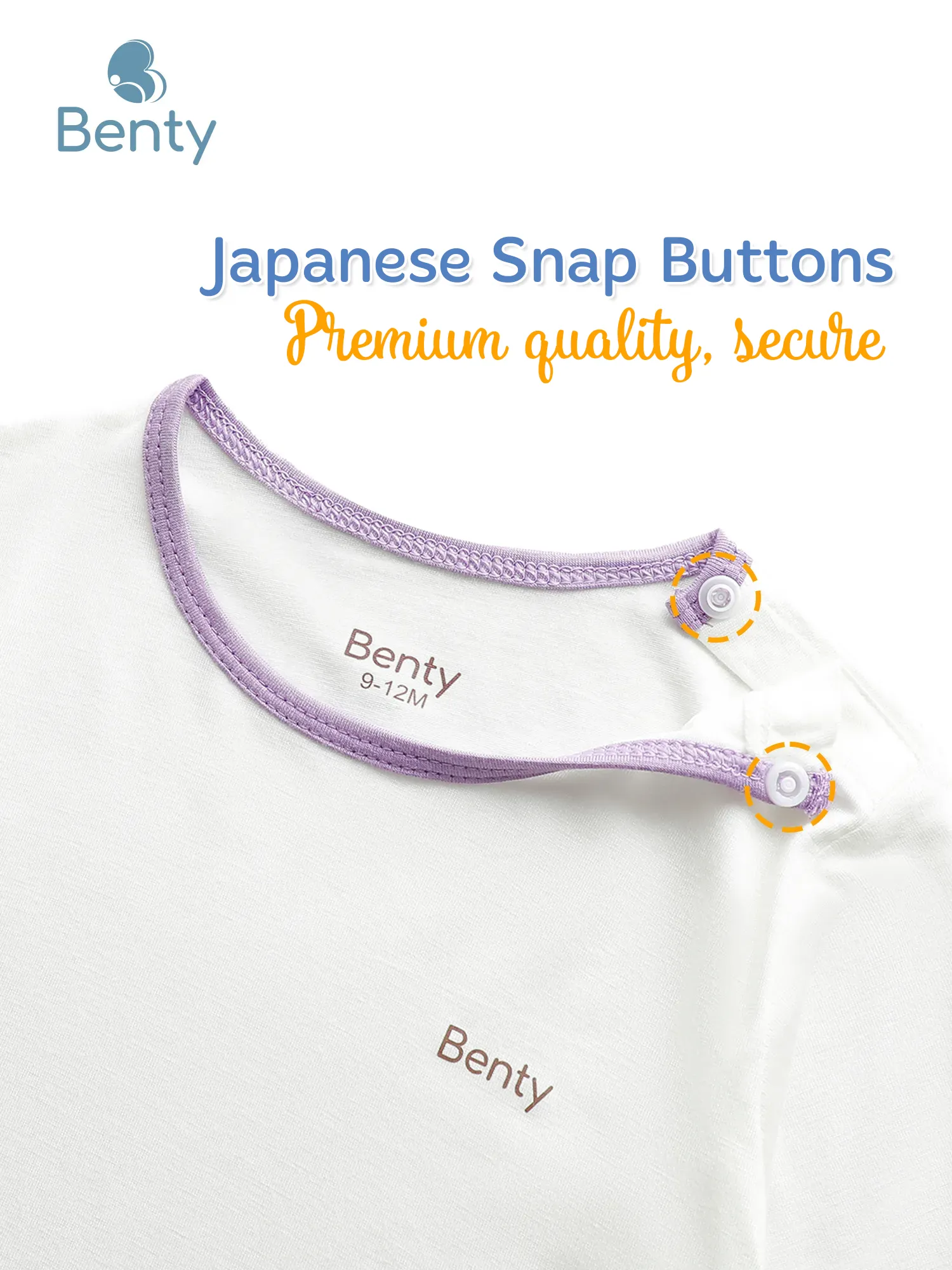 BENTY solid short set with hem made from child safe