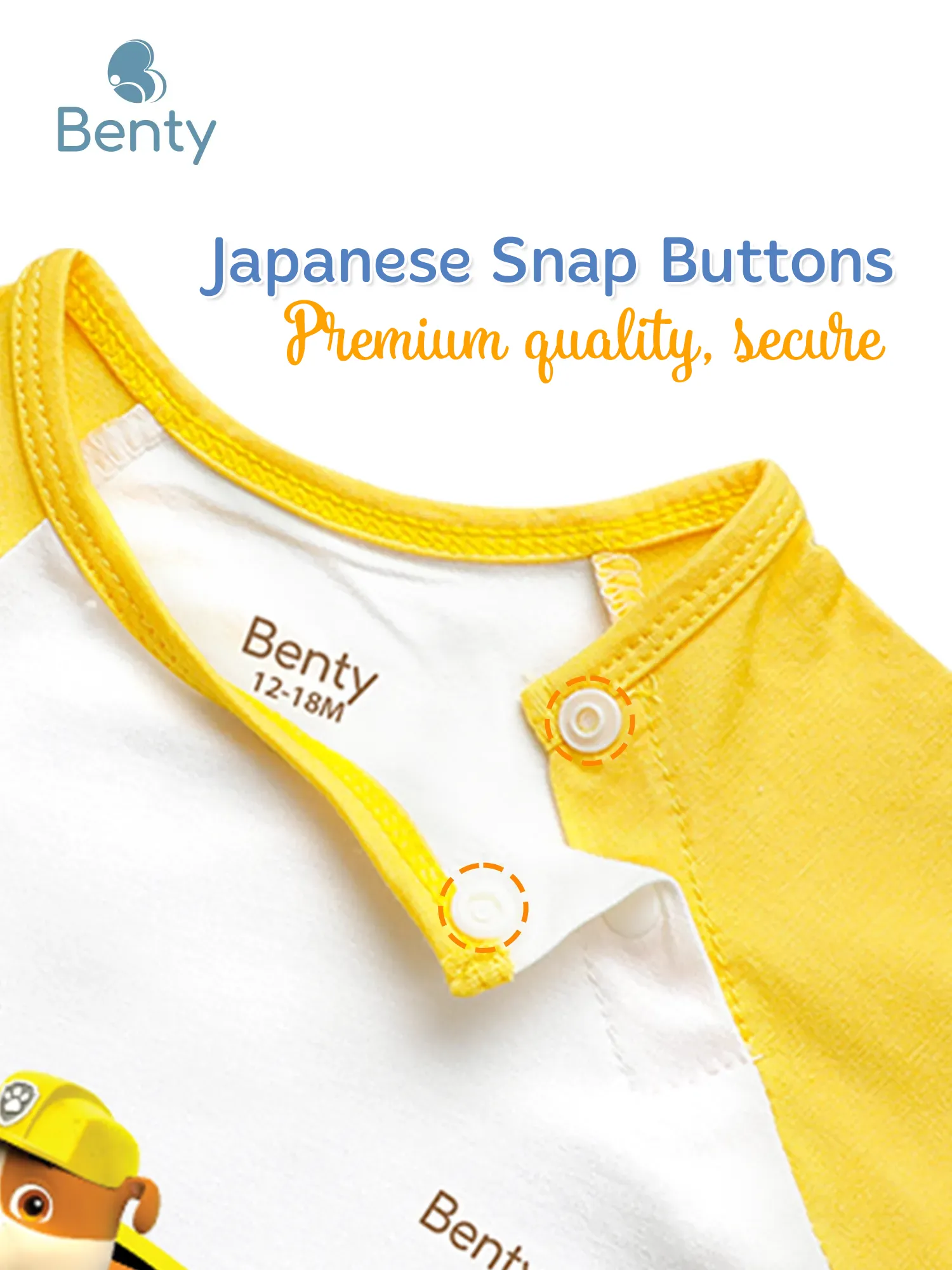 BENTY Paw Patrol short sleeve cross button set for kids