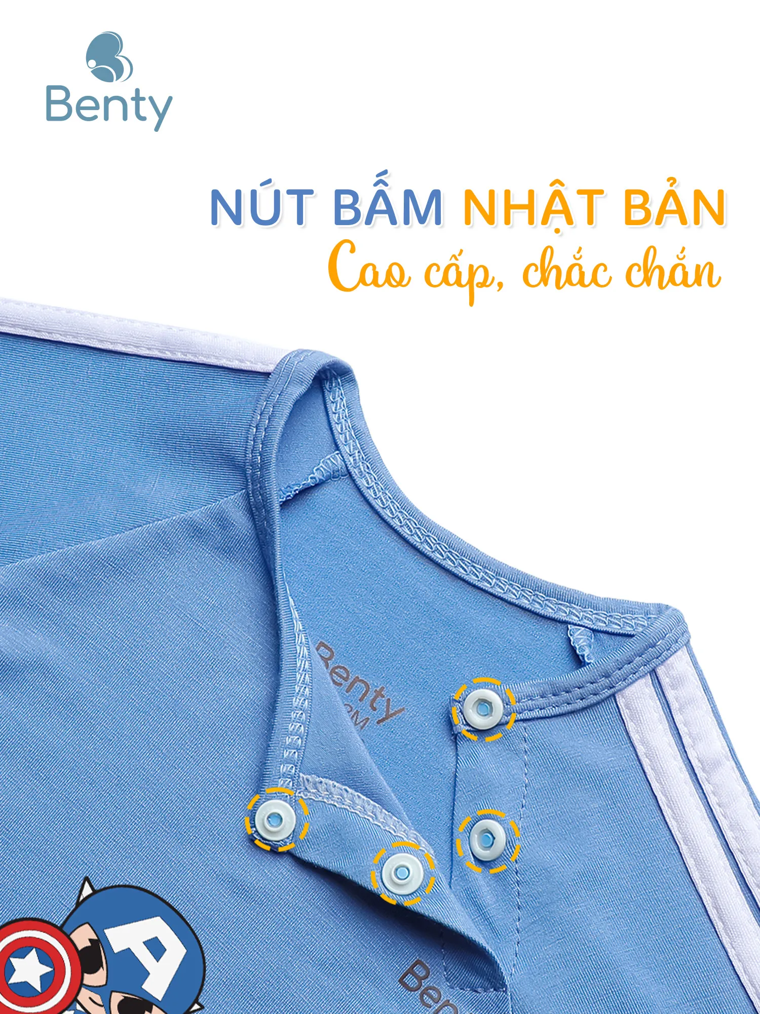 Dài tay cài chéo thể thao BT097 BENTY đồ bộ cho bé đi chơi