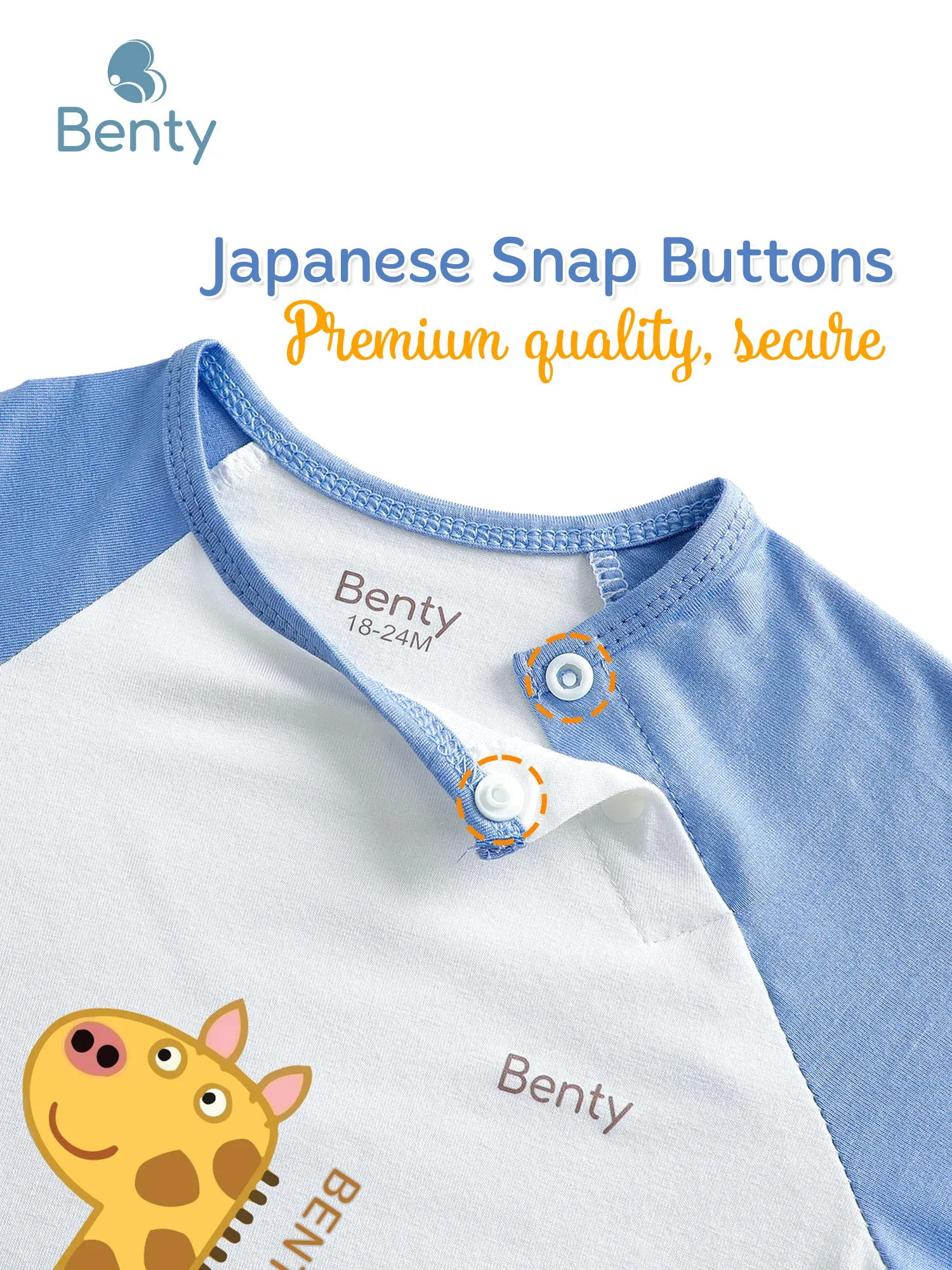 BENTY BT020 Cute cross-button long set for children