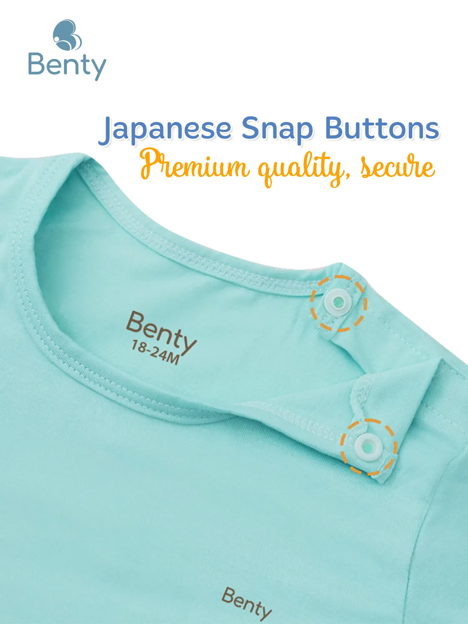 BENTY plain short sleeve and long pants set with shoulder buttons